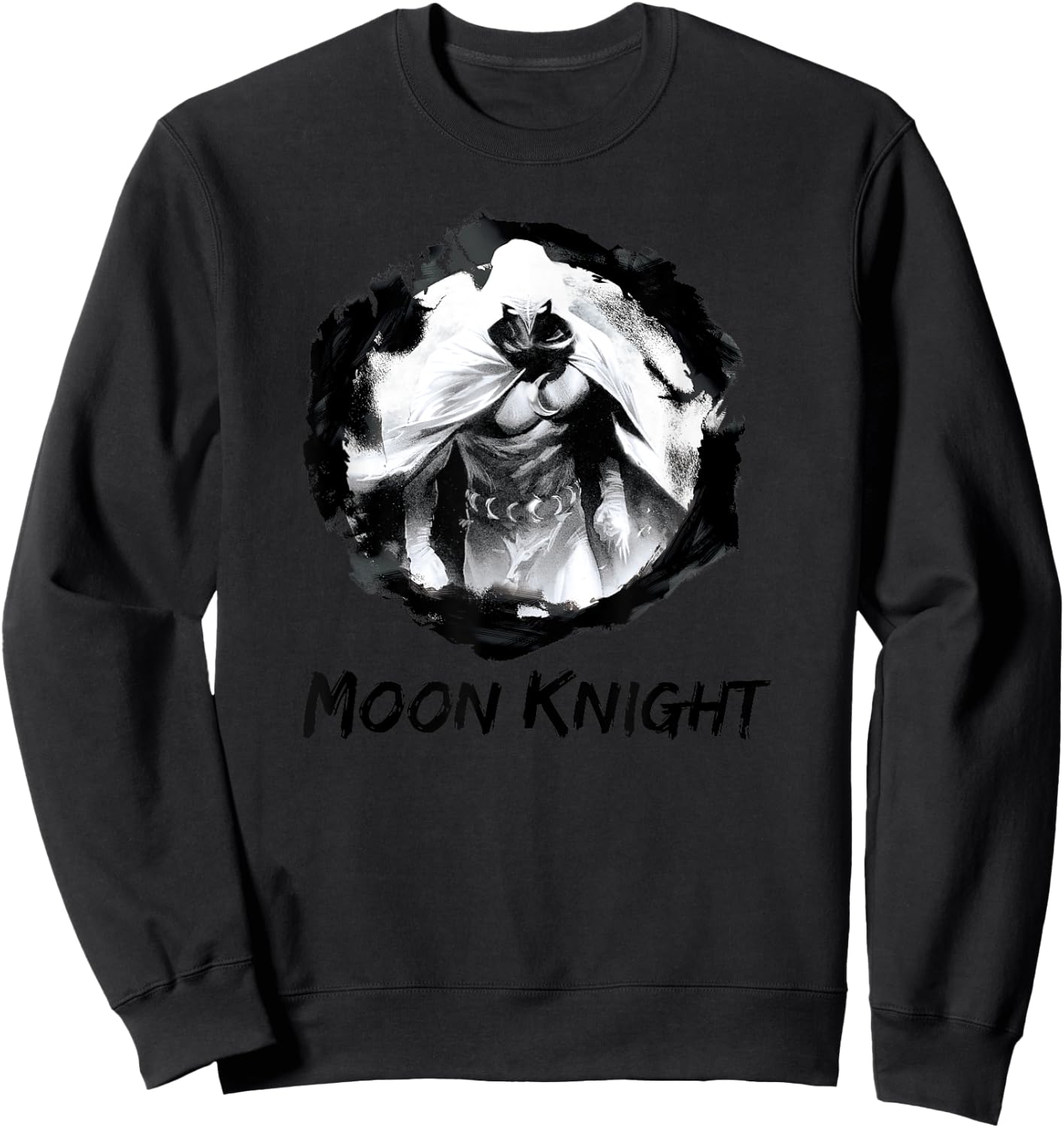 Marvel Moon Knight Paint Smudge Print Classic Comic Sweatshirt - Sweatshirt | Black
