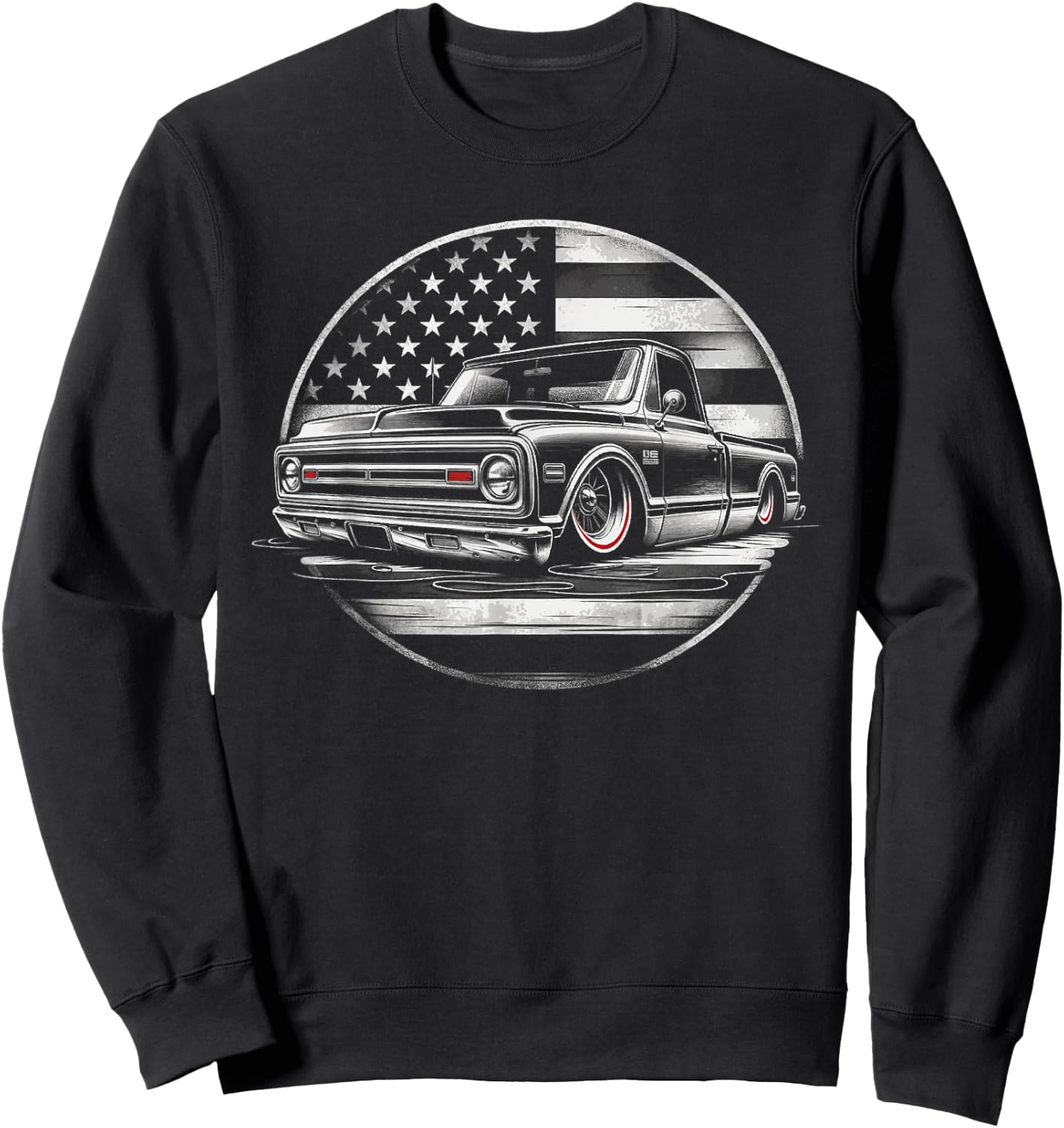 C10 Vintage Classic Custom Truck Sweatshirt - Sweatshirt | Black