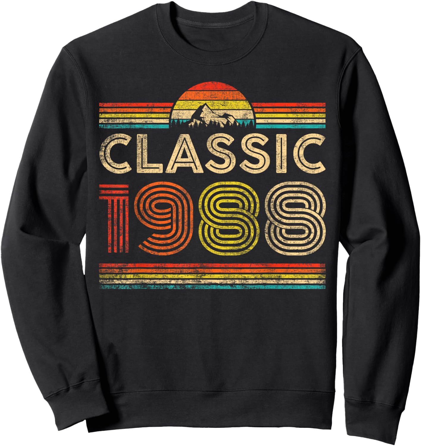 Classic 1988 Vintage 1988 Classic Year Men Women Birthday Sweatshirt - Sweatshirt | Black
