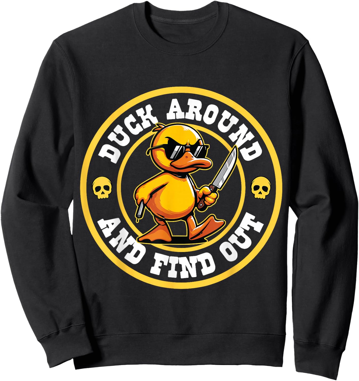 Duck Lover Art Men Women Boys Girls Rubber Duck Funny Ducks Sweatshirt - Sweatshirt | Black