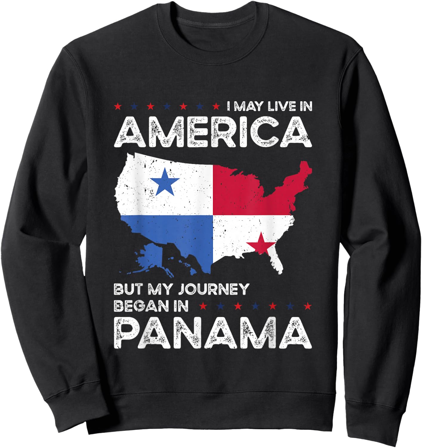 Panamanian American Patriot USA Grown Panama US Flag Sweatshirt - Sweatshirt | Black
