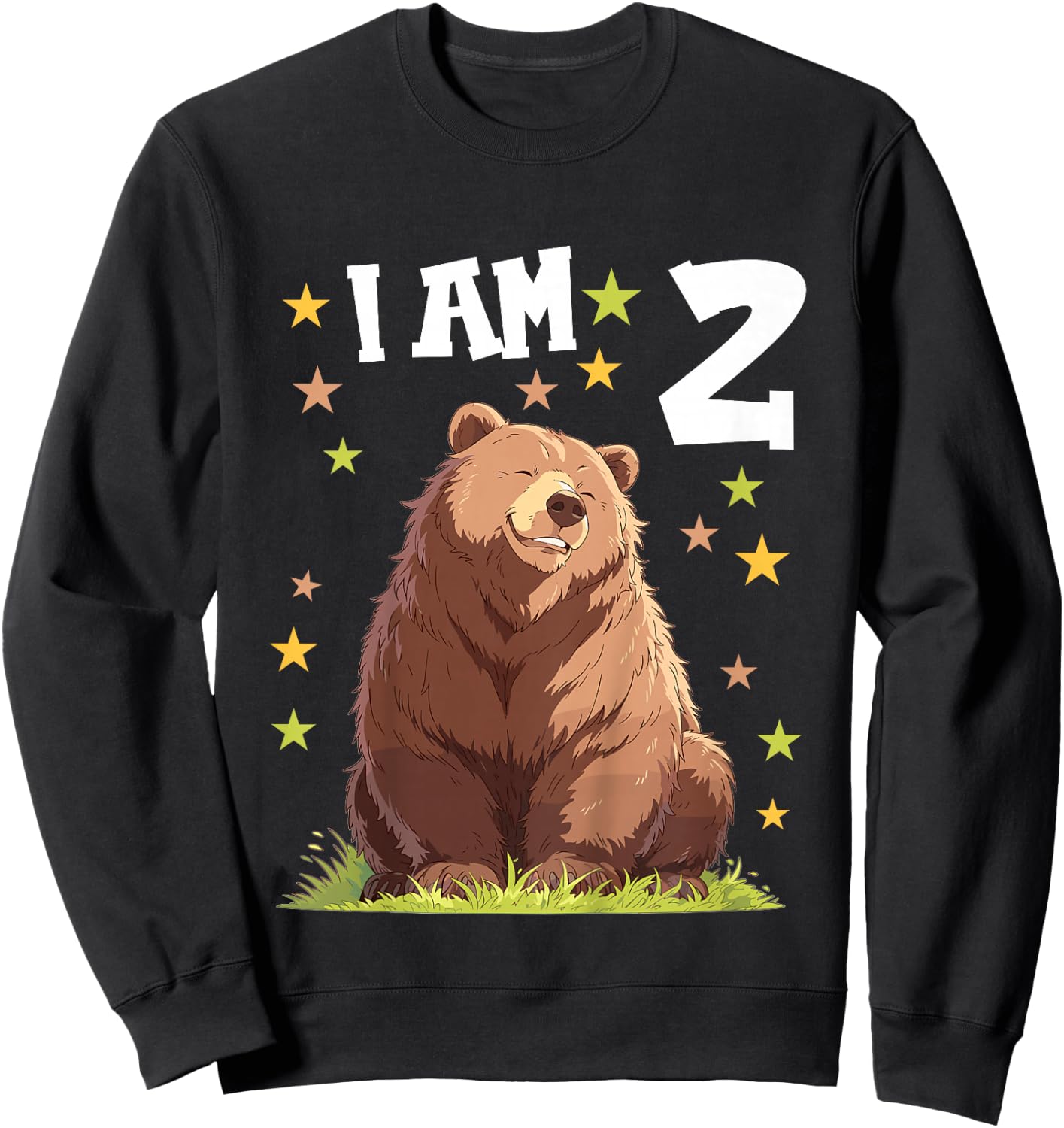 2 Years old 2 birthday Bears Boy Girl Bear Sweatshirt - Sweatshirt | Black