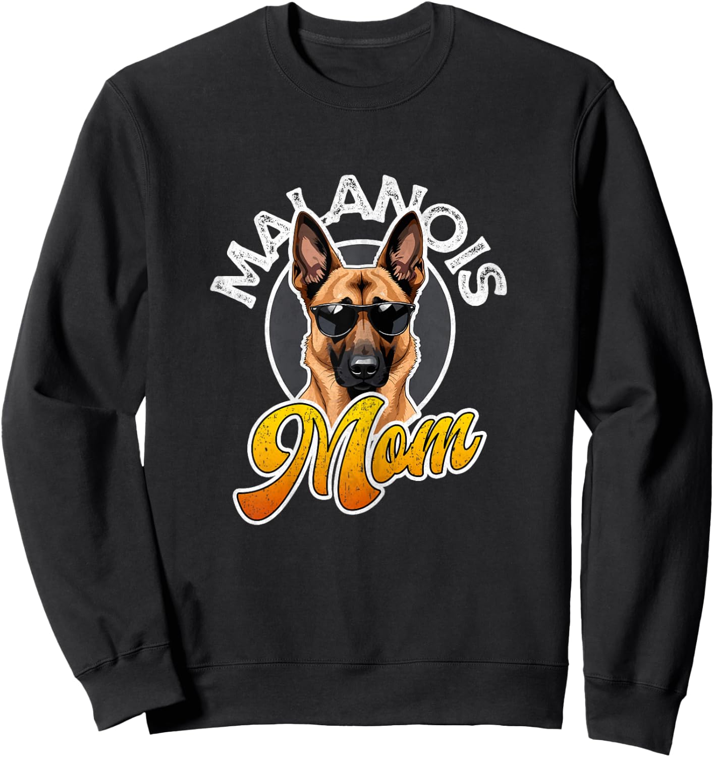Belgian Malinois Mom Maligator Belgian Shepherd Mama Sweatshirt - Sweatshirt | Black
