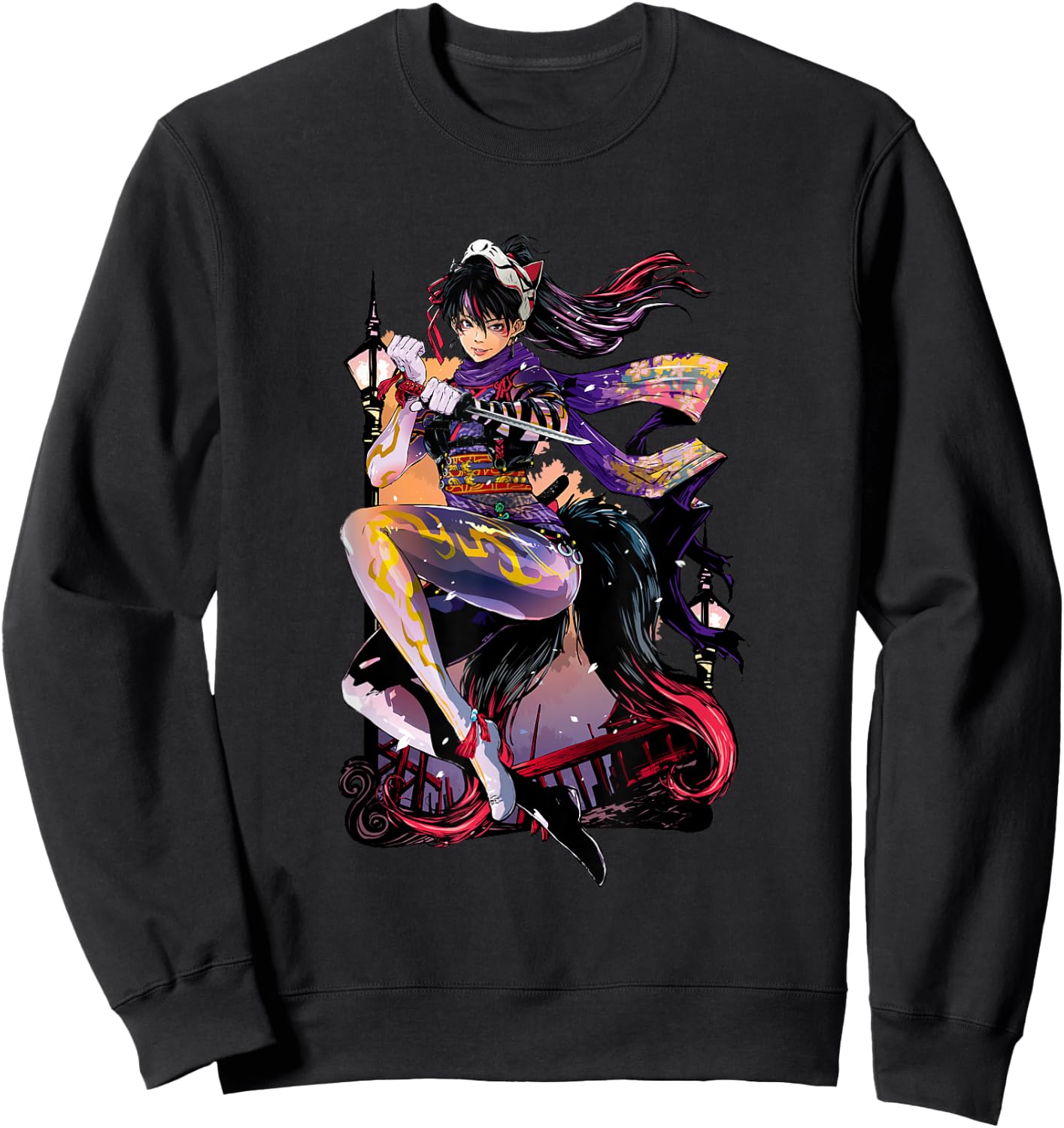Bandai Namco Entertainment Inc. TEKKEN7 KUNIMITSU 002 , Small, Black Sweatshirt - Sweatshirt | Black