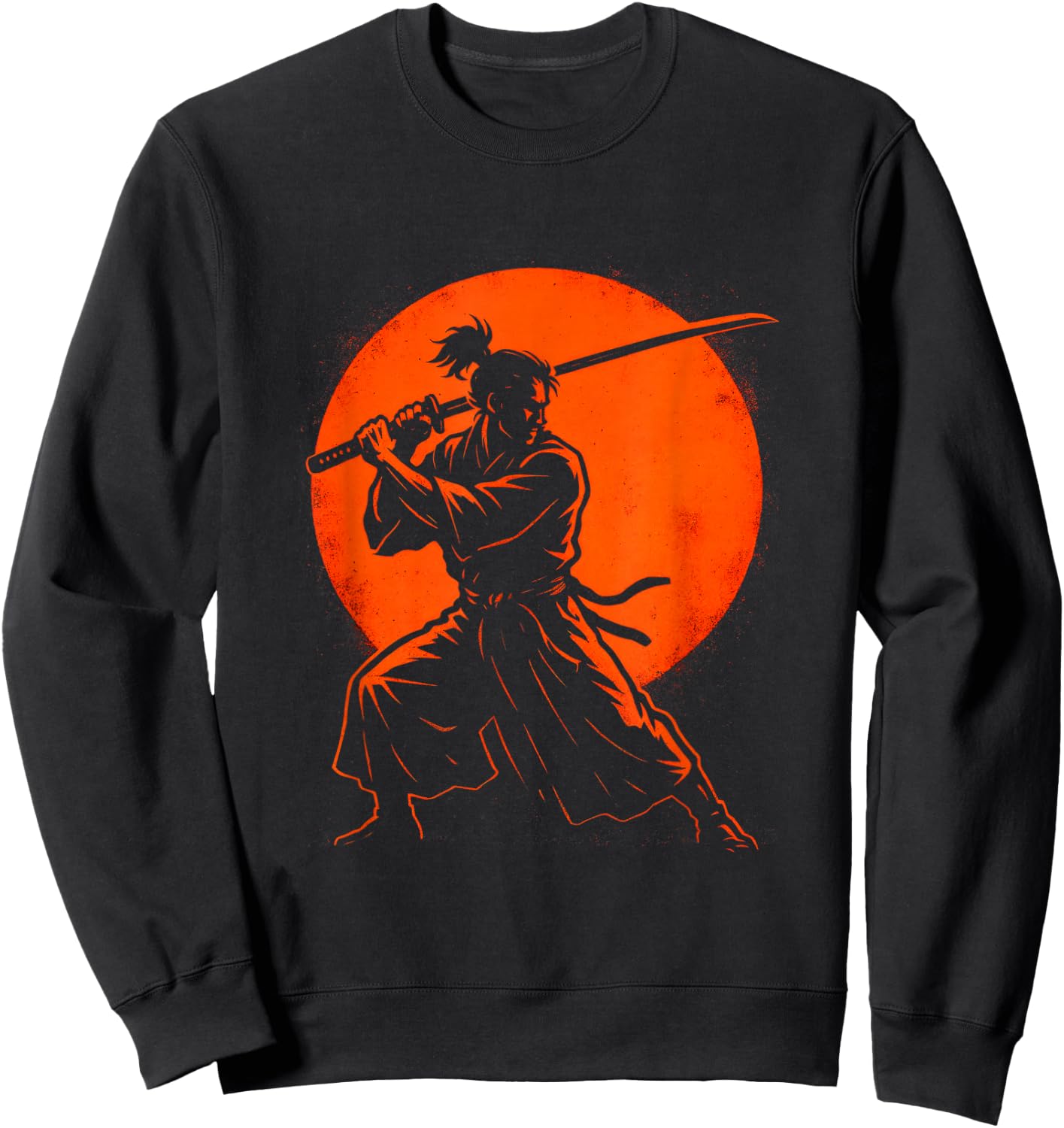 Samurai Warrior - Vintage Japanese Retro Art Sweatshirt - Sweatshirt | Black