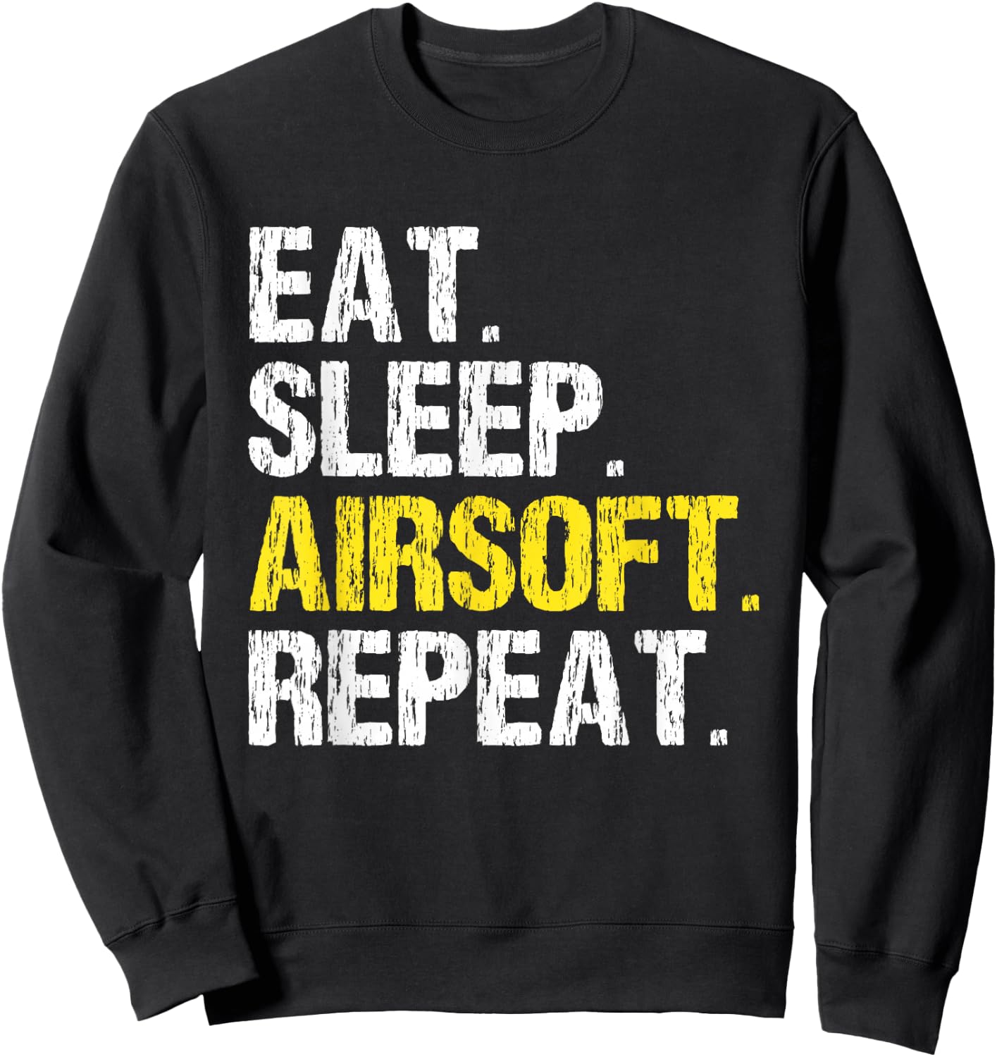 Eat Sleep Airsoft Repeat Air-Soft Cool Sweatshirt - Sweatshirt | Black