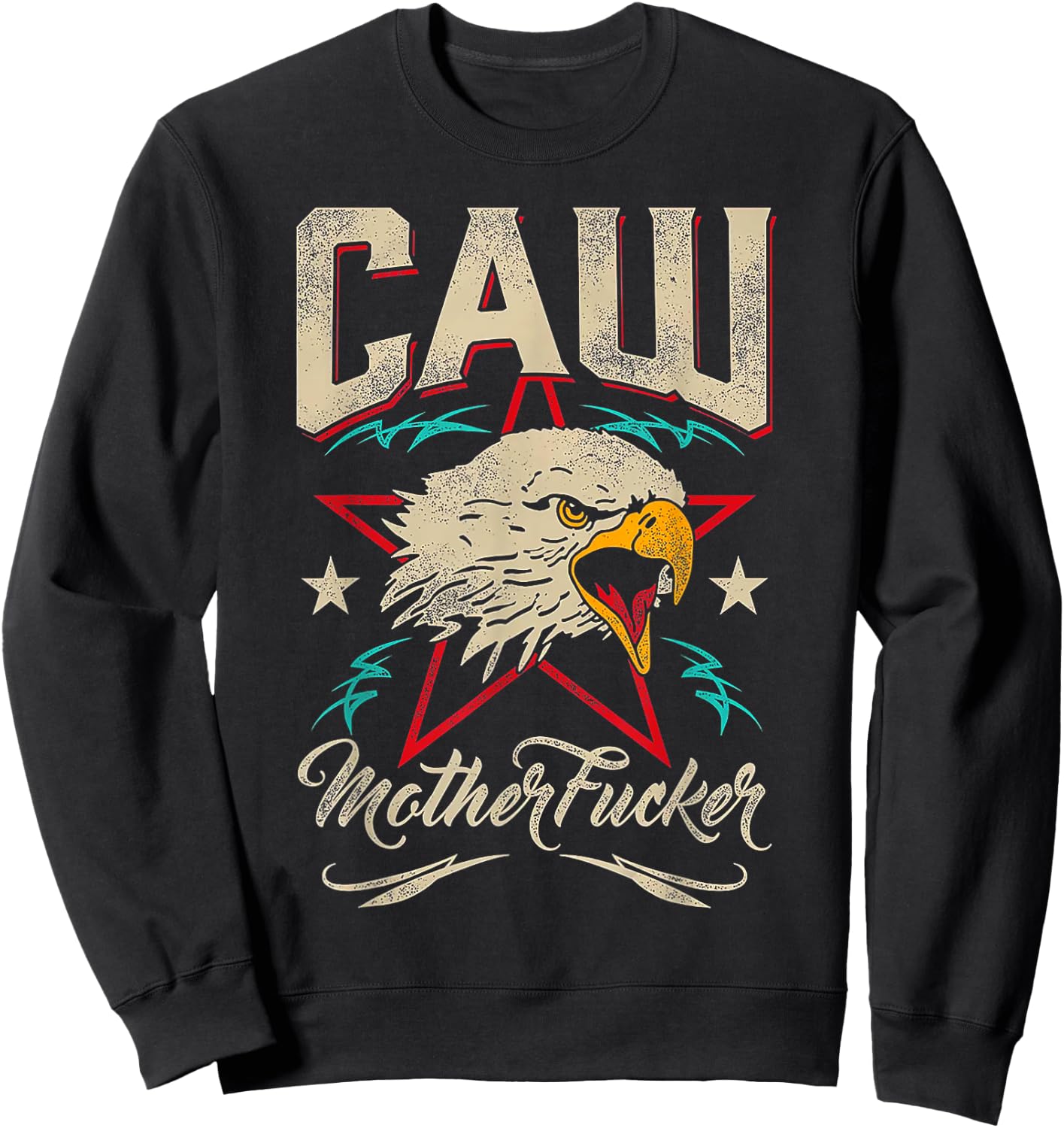 Caw Motherfucker Eagle Sweatshirt - Sweatshirt | Black