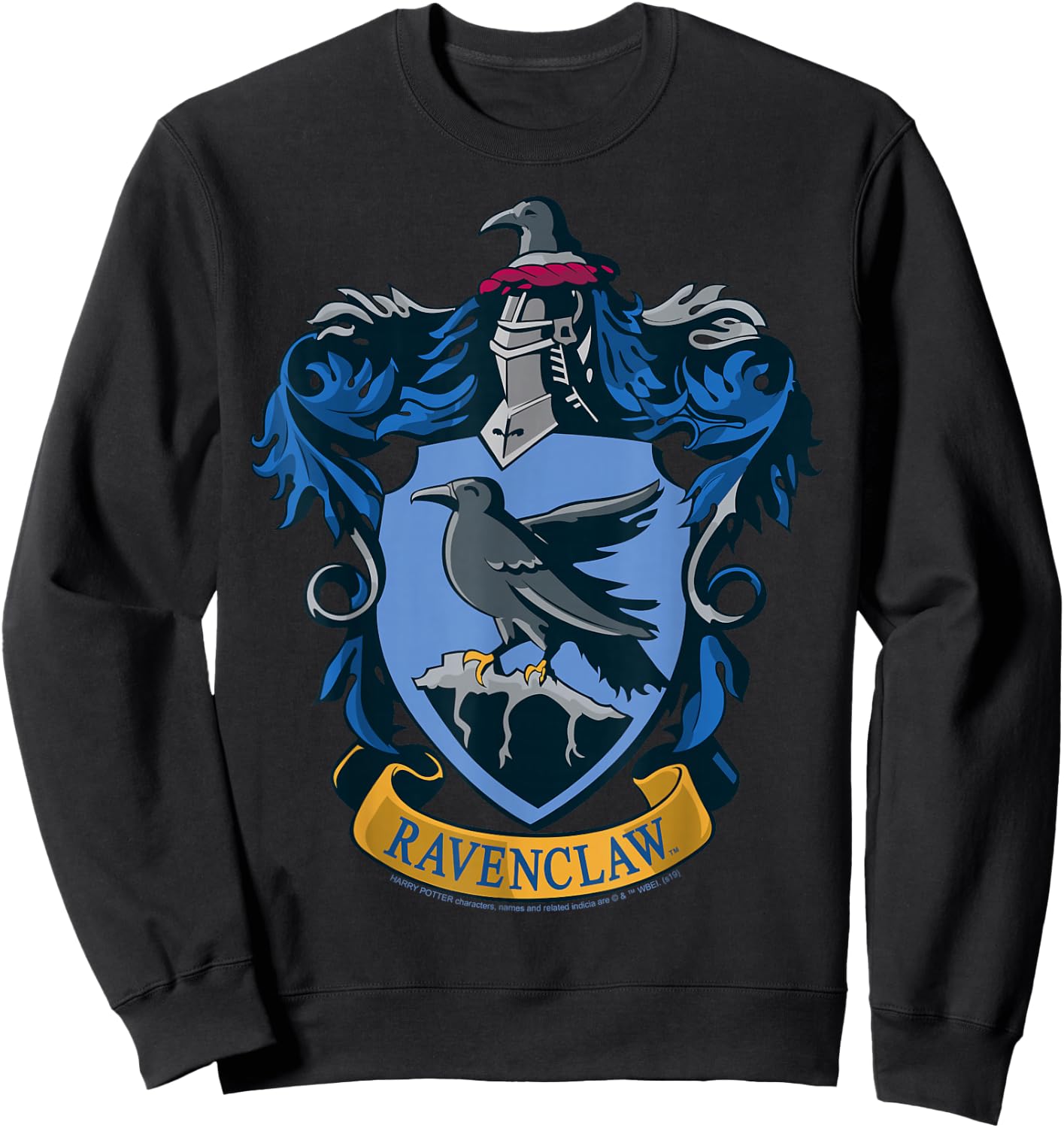 Harry Potter Ravenclaw Hogwarts House Nouveau Crest Sweatshirt - Sweatshirt | Black