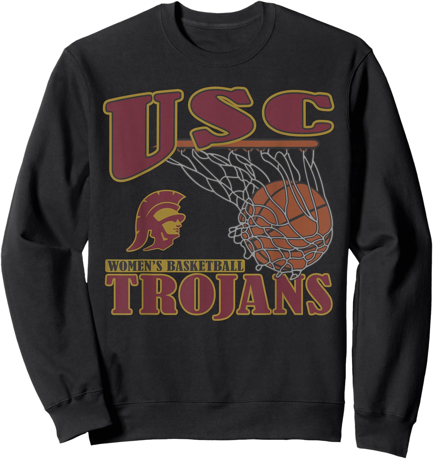 Elite Authentics USC Trojans Women's Basketball Vintage Black Sweatshirt - Sweatshirt | Black
