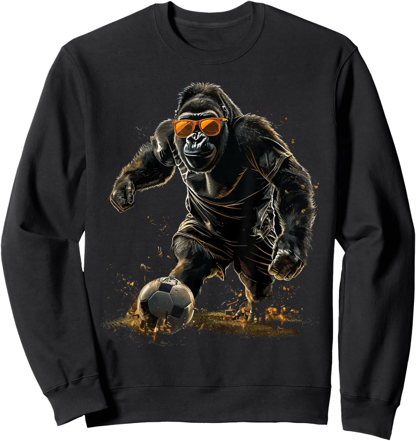Gorilla Soccer Football Sweatshirt - Sweatshirt | Black