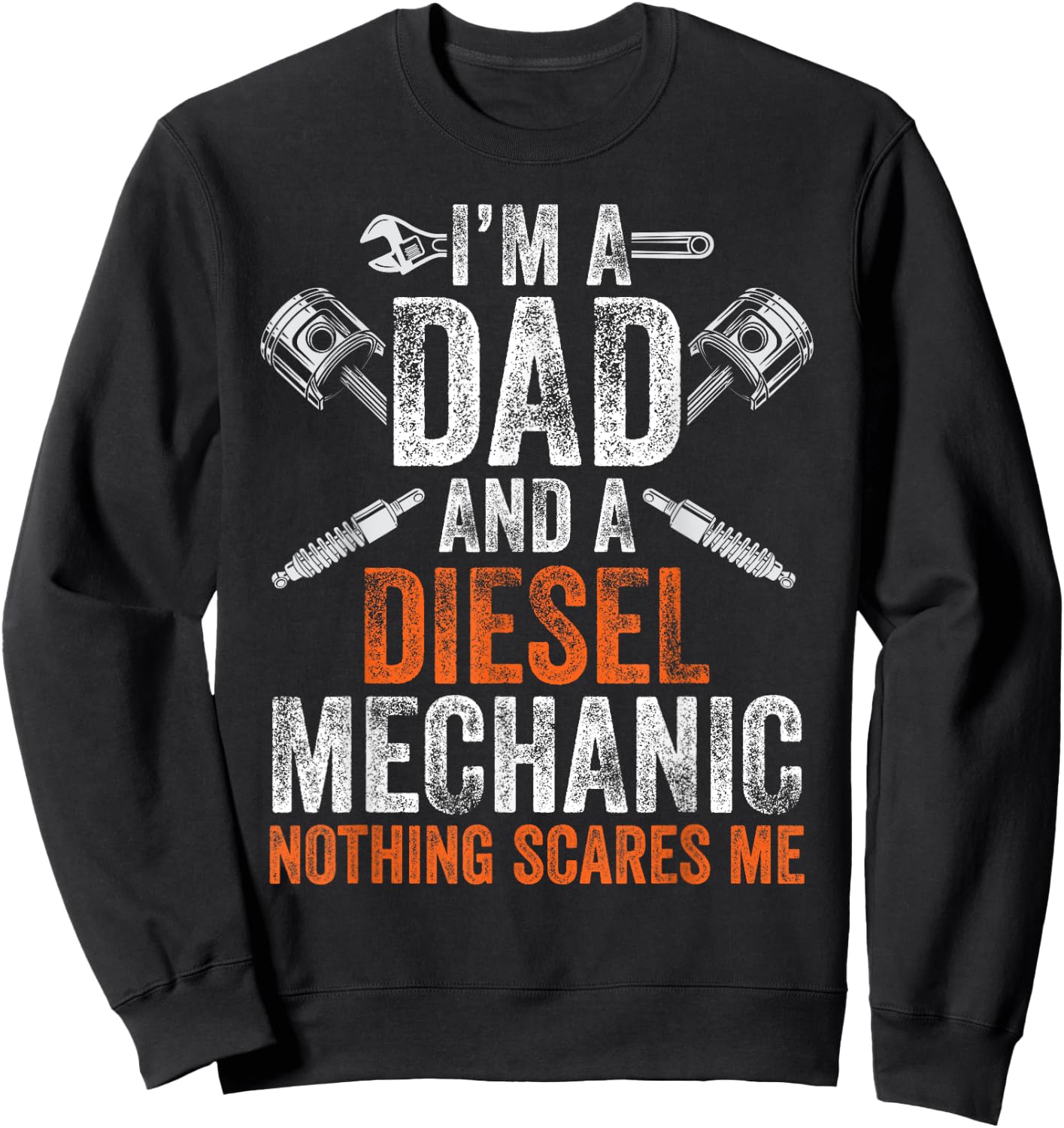Gift Father's Day Halloween - Diesel Mechanic Dad Sweatshirt - Sweatshirt | Black