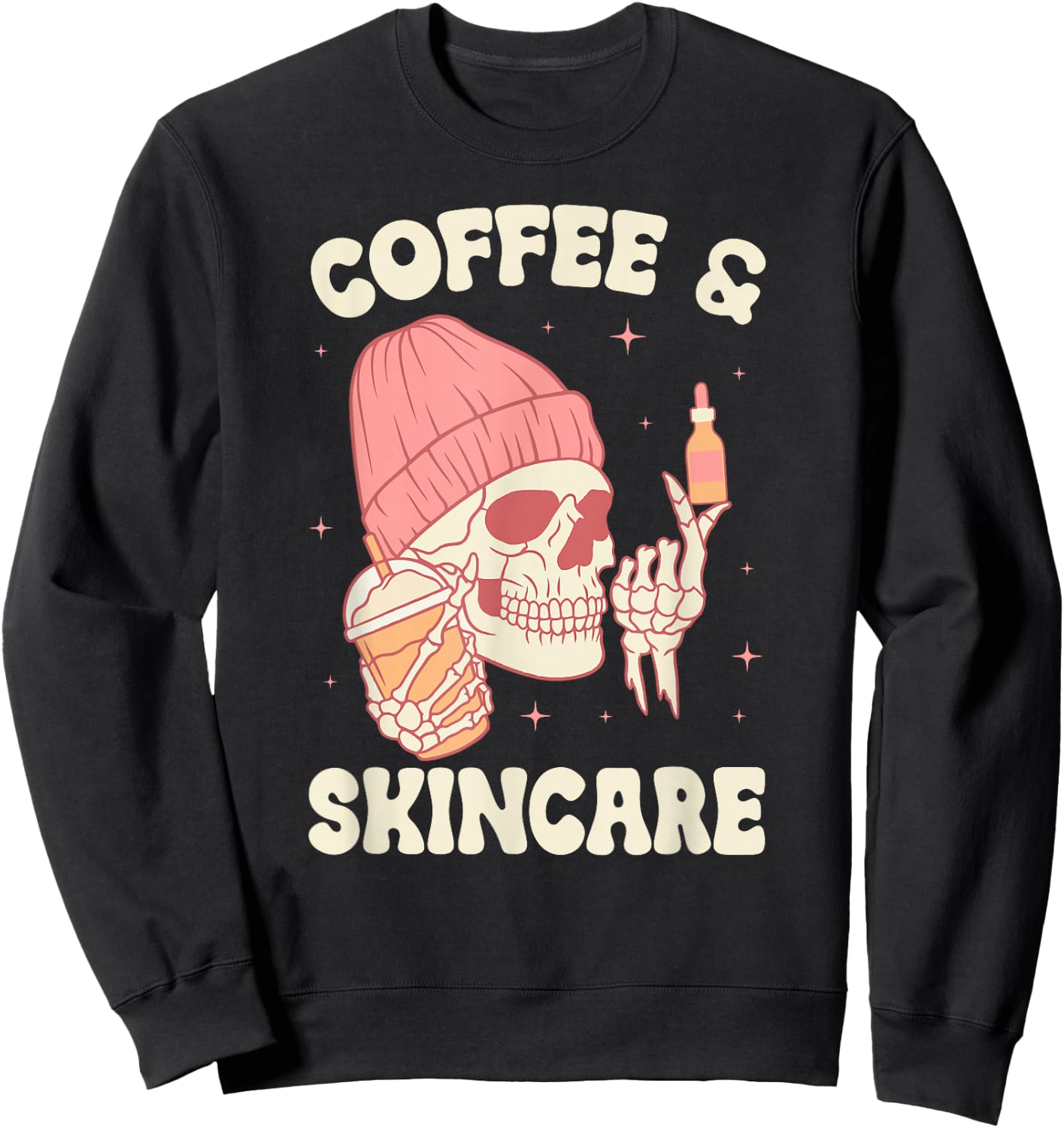 Coffee & Skincare Esthetician Esthetics Estheticians Sweatshirt - Sweatshirt | Black