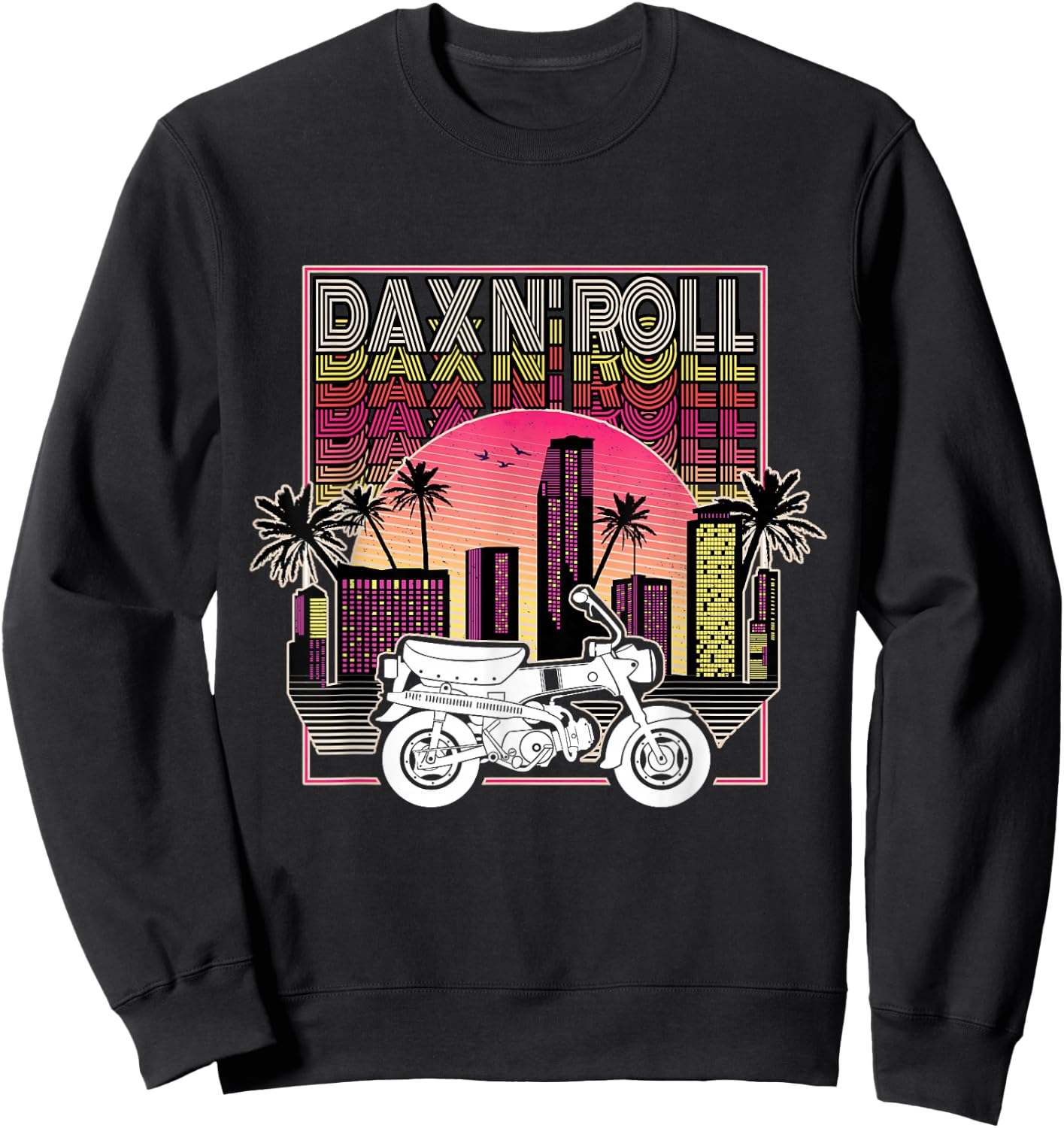 Dax Moped Motorcycle Retro Vintage Japan Classic Sweatshirt - Sweatshirt | Black