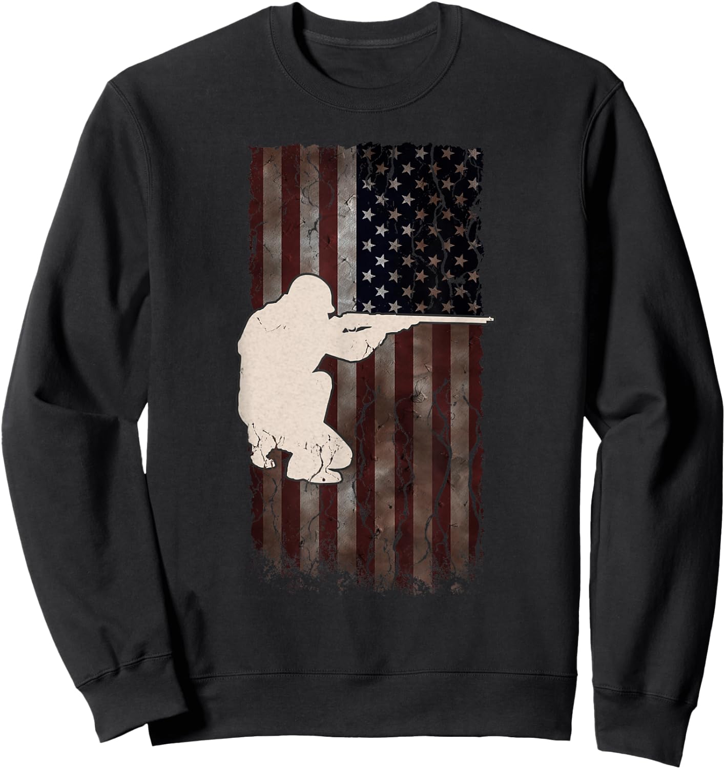 Allies Military Shooter WW2 / WW1 Vintage War Sniper Solider Sweatshirt - Sweatshirt | Black
