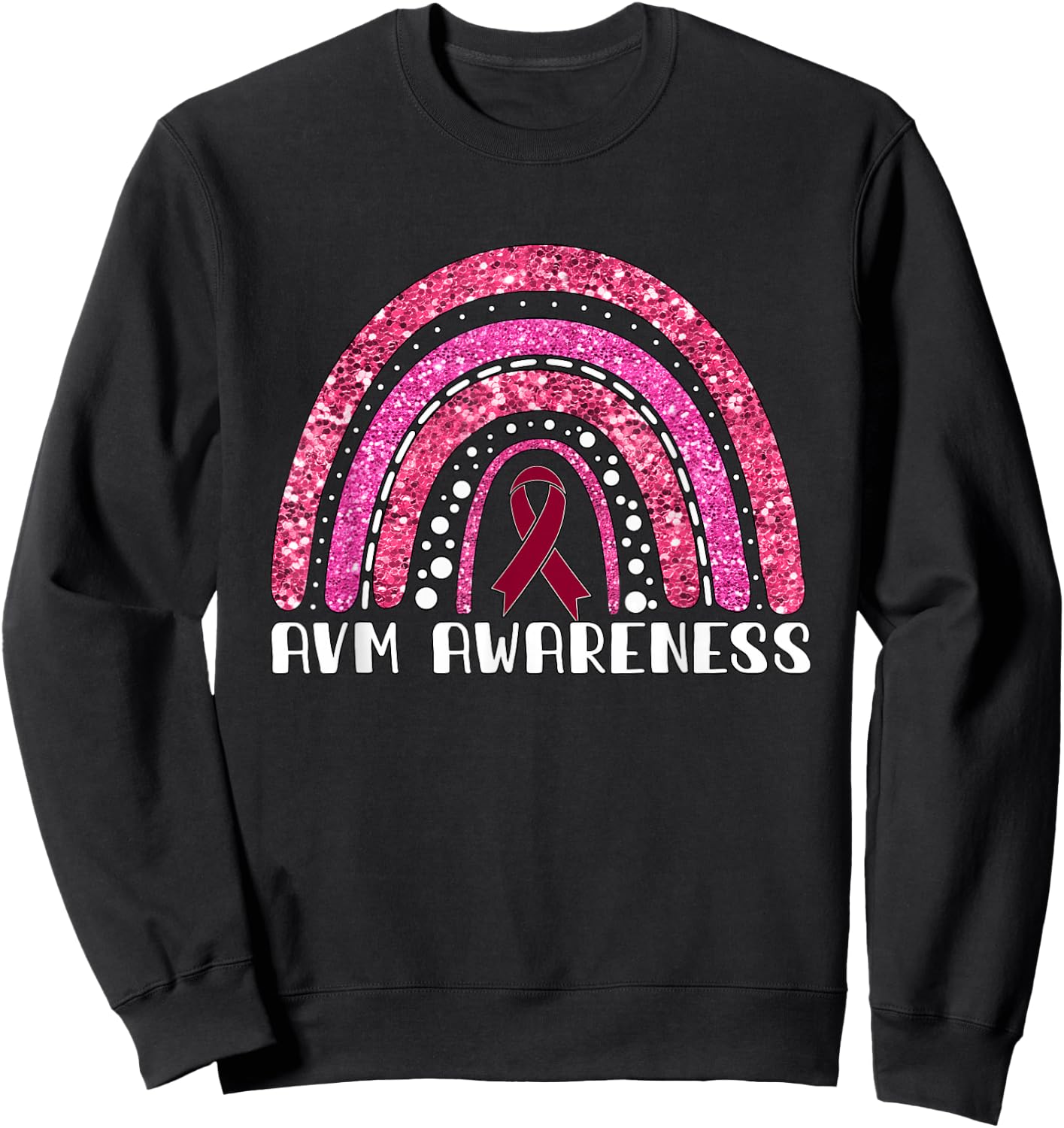 Rainbow Warrior AVM Awareness Sweatshirt - Sweatshirt | Black