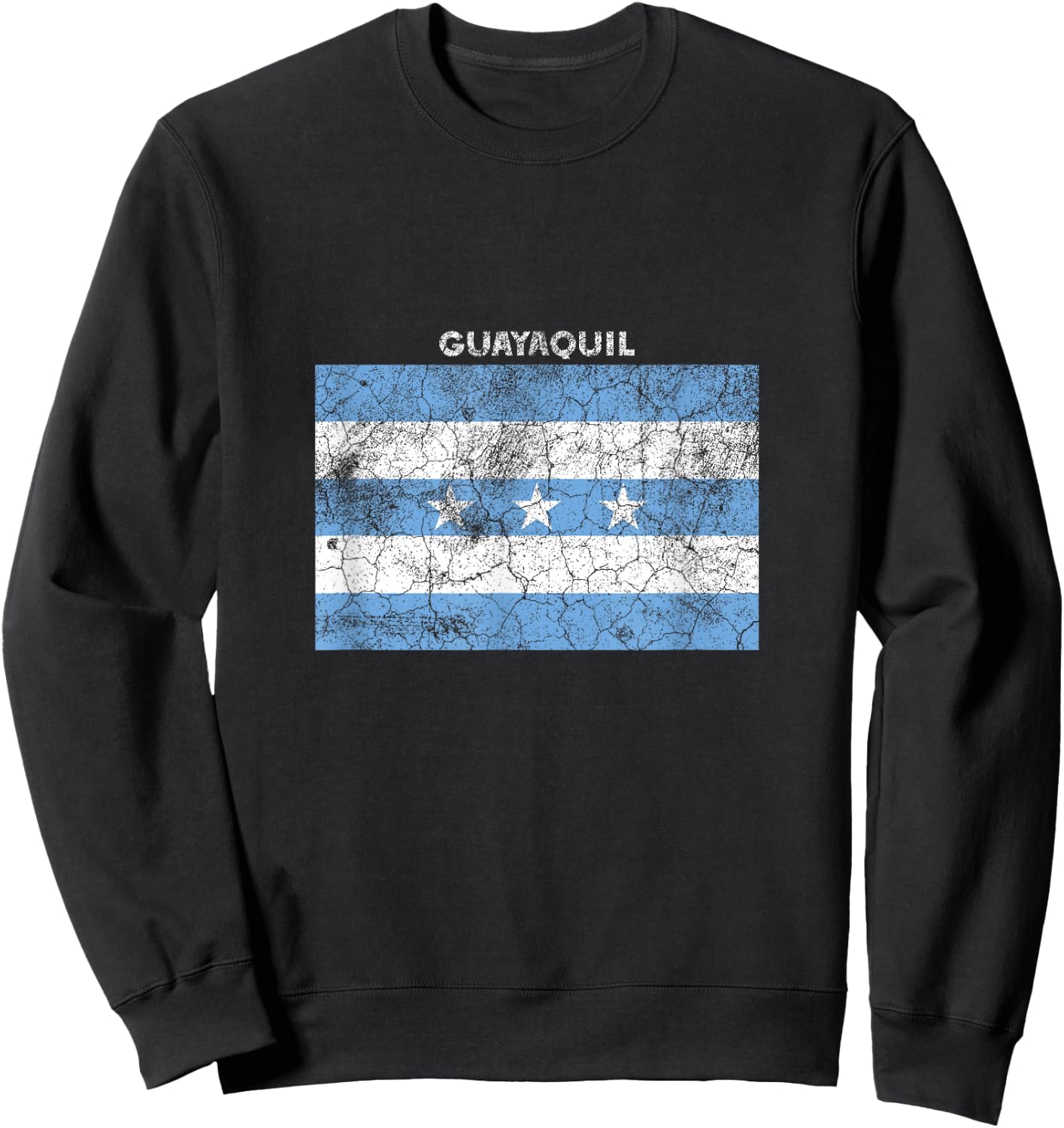 Vintage Guayaquil State Flag Sweatshirt - Sweatshirt | Black