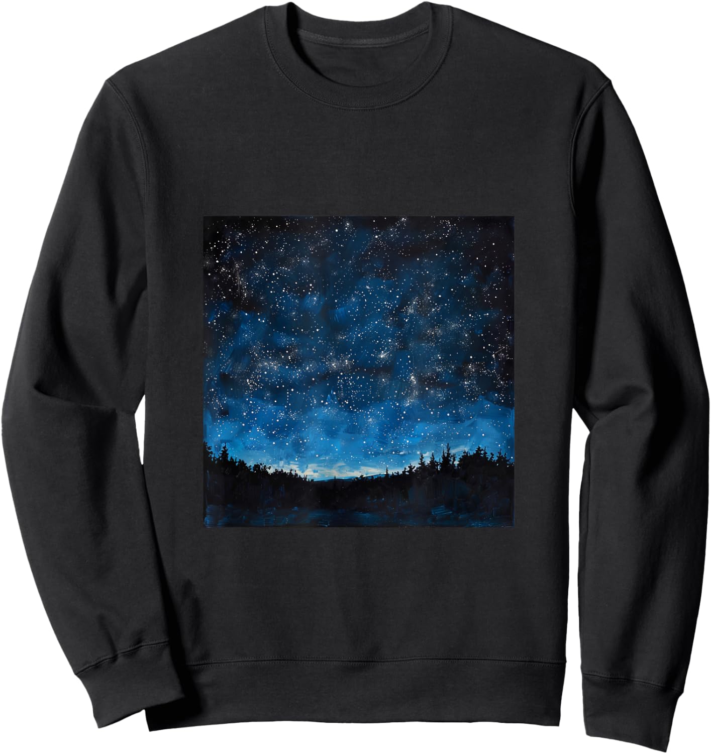 Night Sky With Stars Sweatshirt - Sweatshirt | Black
