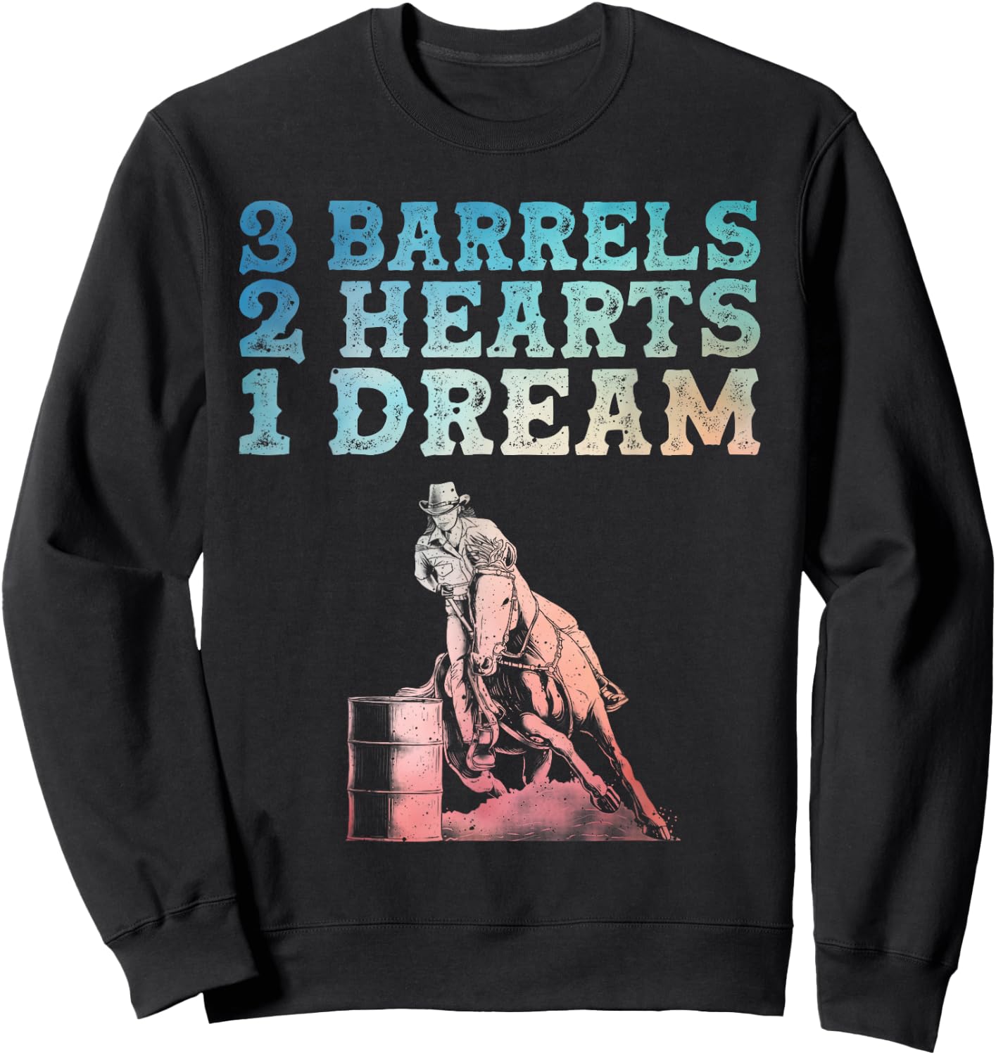 Cool Barrel Racing Design Men Rodeo Barrel Racer Sweatshirt - Sweatshirt | Black