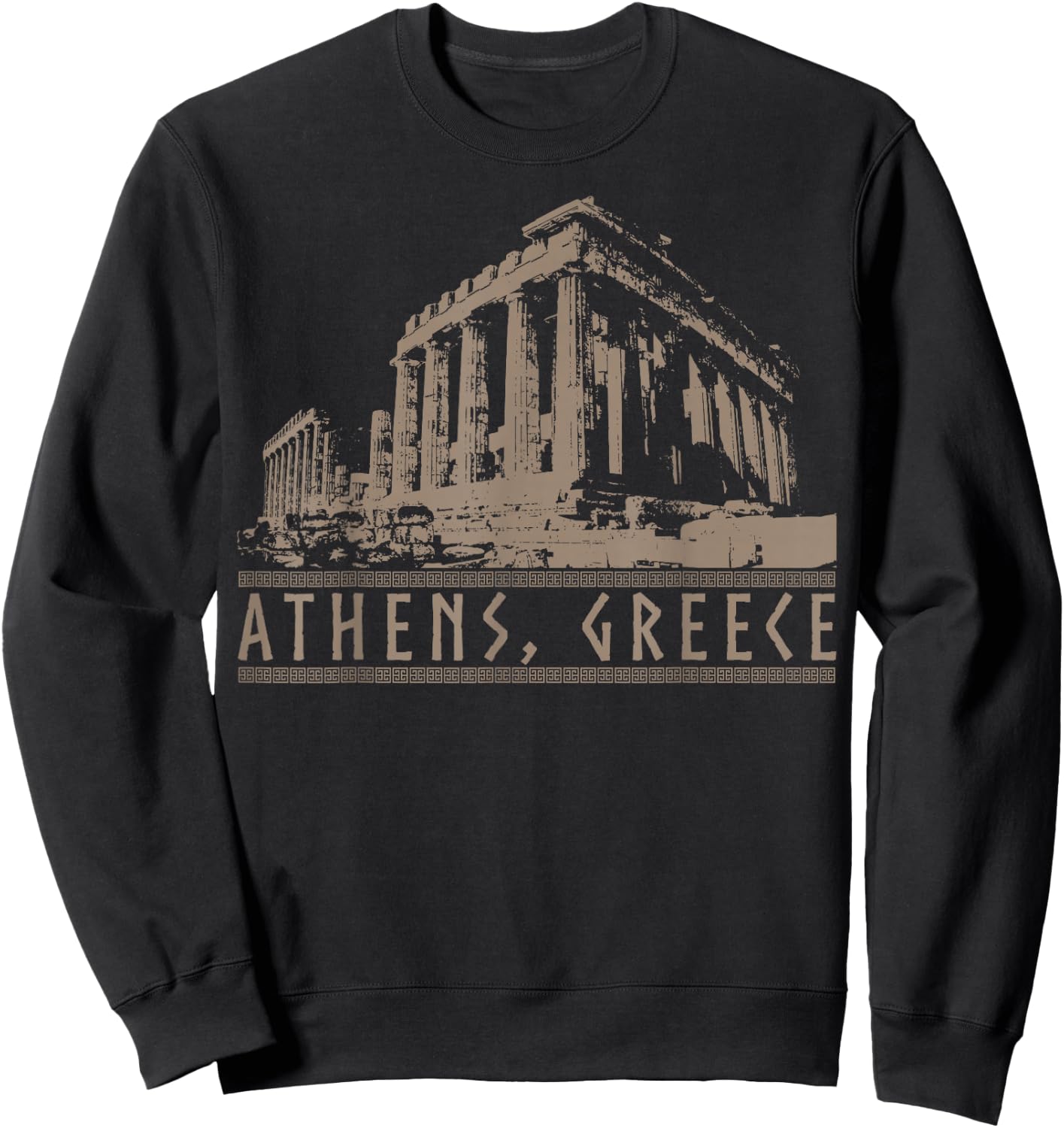 Athens, Greece Parthenon Acropolis Greek Mythology Athenian Sweatshirt - Sweatshirt | Black