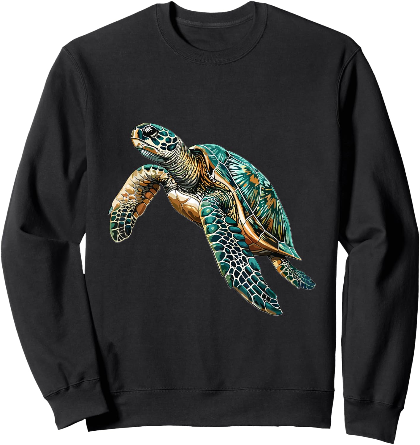 Sea Turtle Lover Graphic Sweatshirt - Sweatshirt | Black