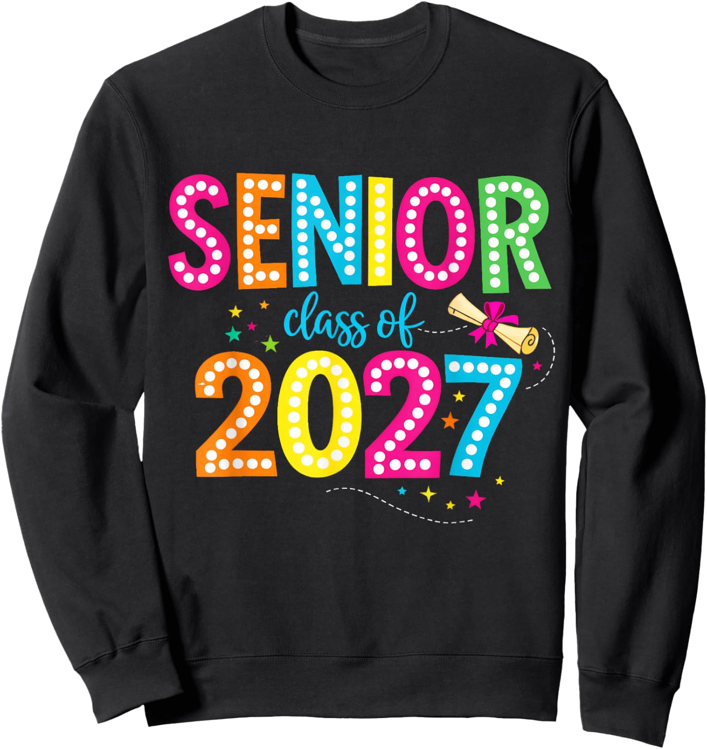 Senior 2027 Countdown Class of 2027 Girls Boys Sweatshirt - Sweatshirt | Black