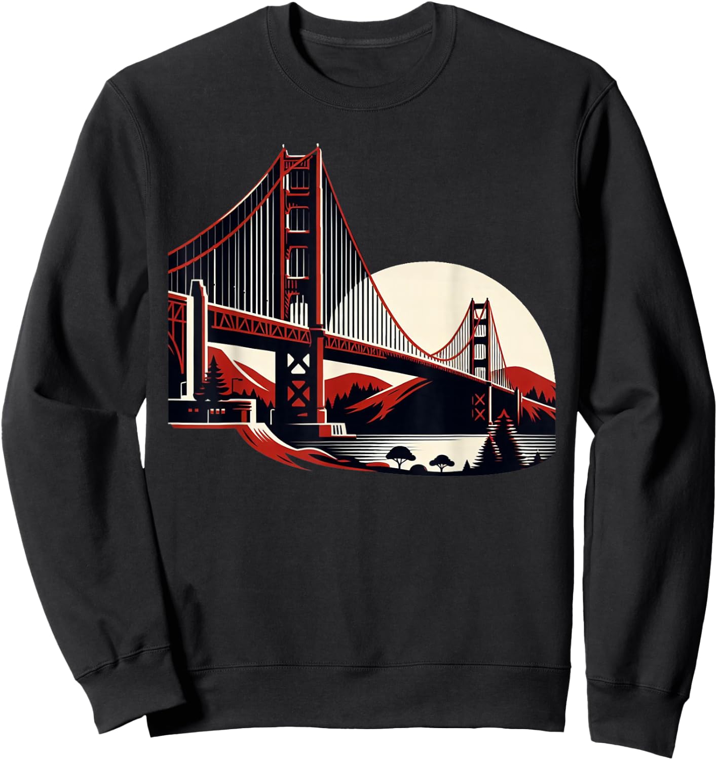 Golden Gate Bridge San Francisco California USA Golden Gate Sweatshirt - Sweatshirt | Black