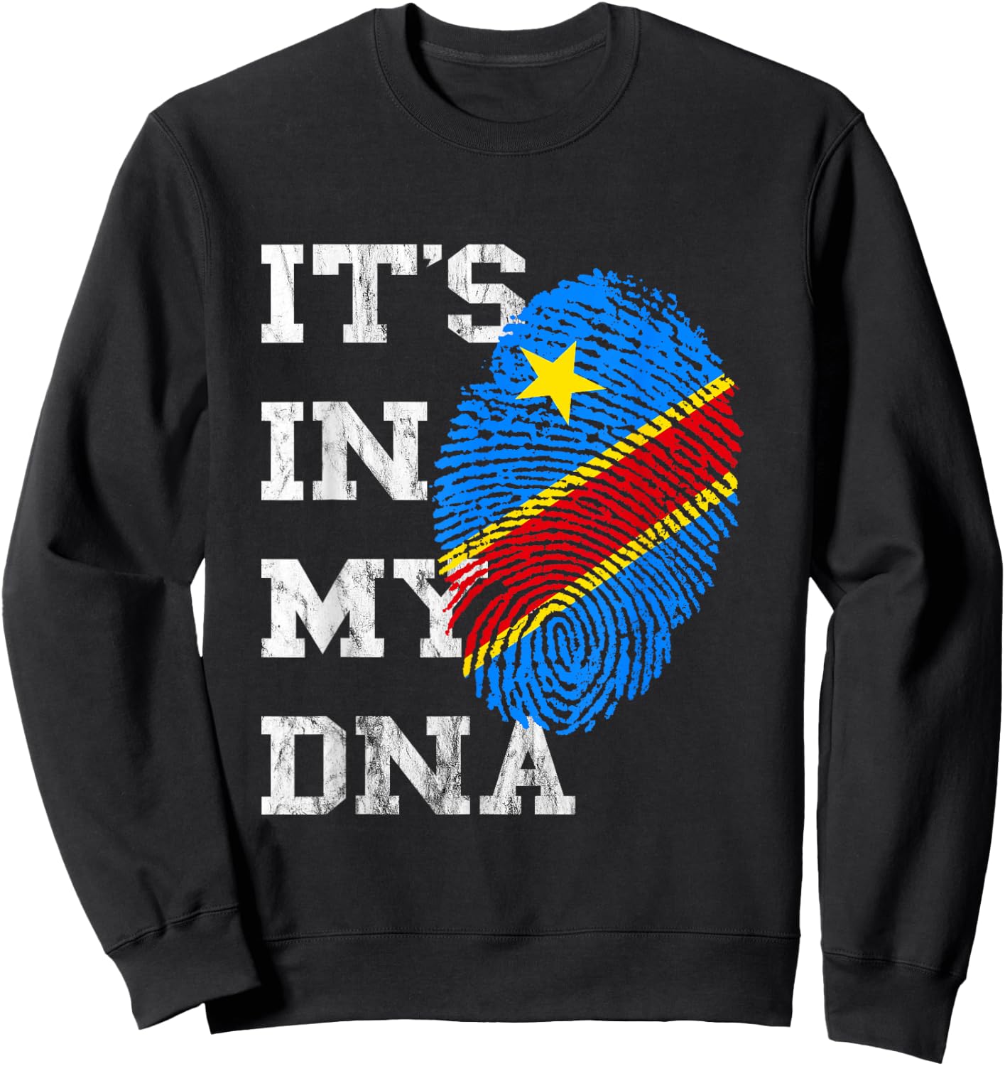 Coole Afrika Kongo Flagge Kongolese DNA Congo Sweatshirt - Sweatshirt | Black