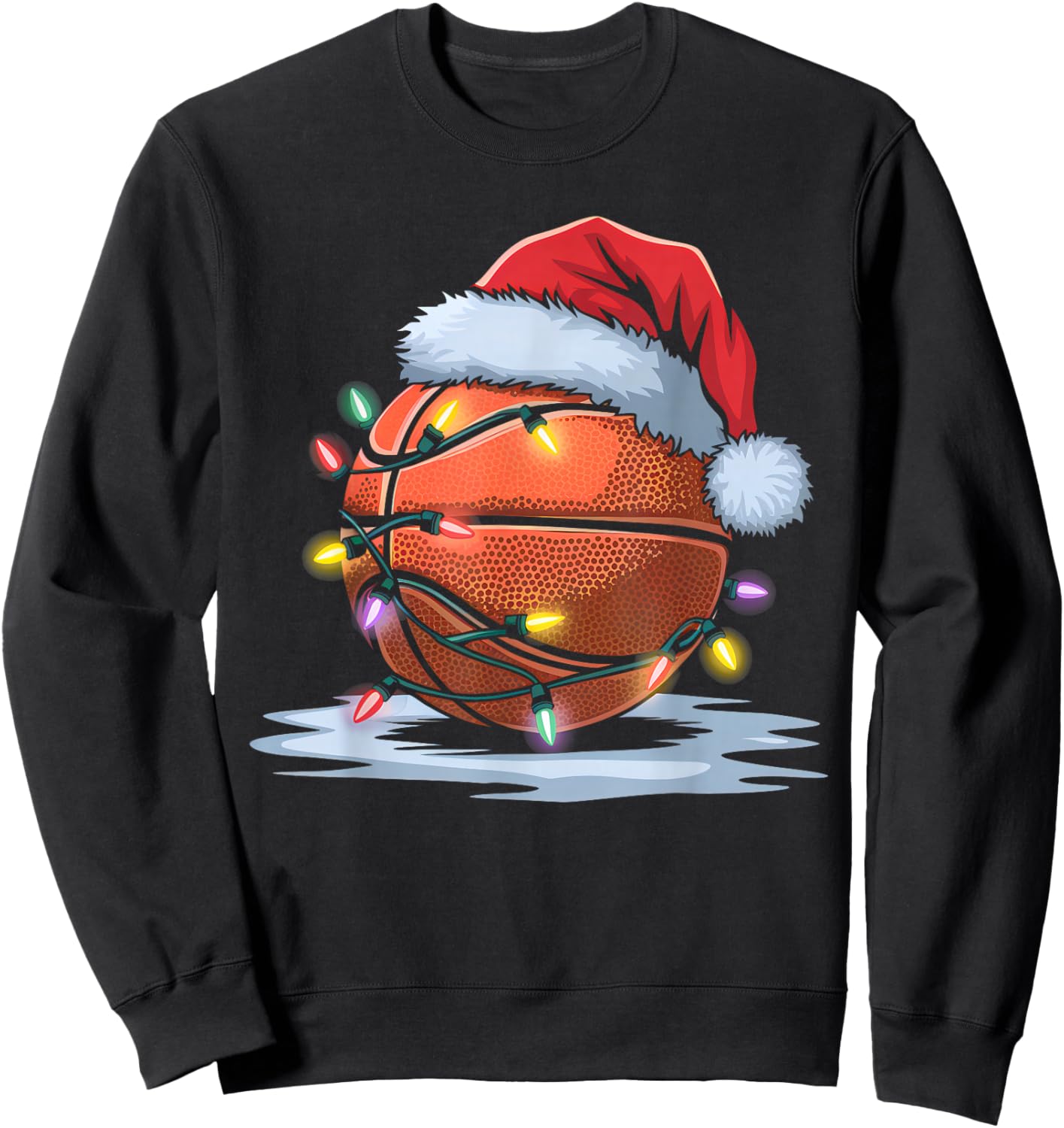 Christmas Basketball Player Santa Sports Design Boys Sweatshirt - Sweatshirt | Black