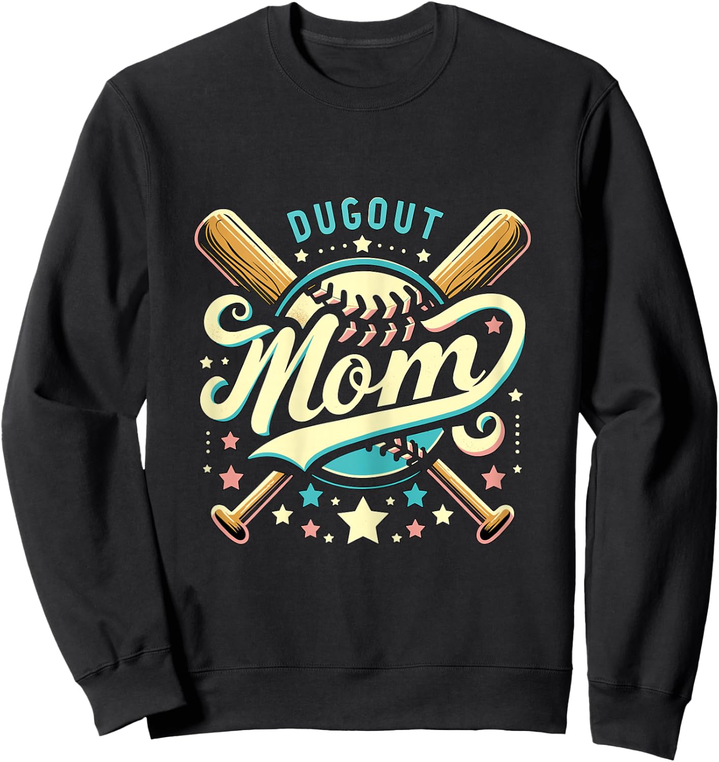 Dugout Mom Dugout Player Mother's Day Sweatshirt - Sweatshirt | Black