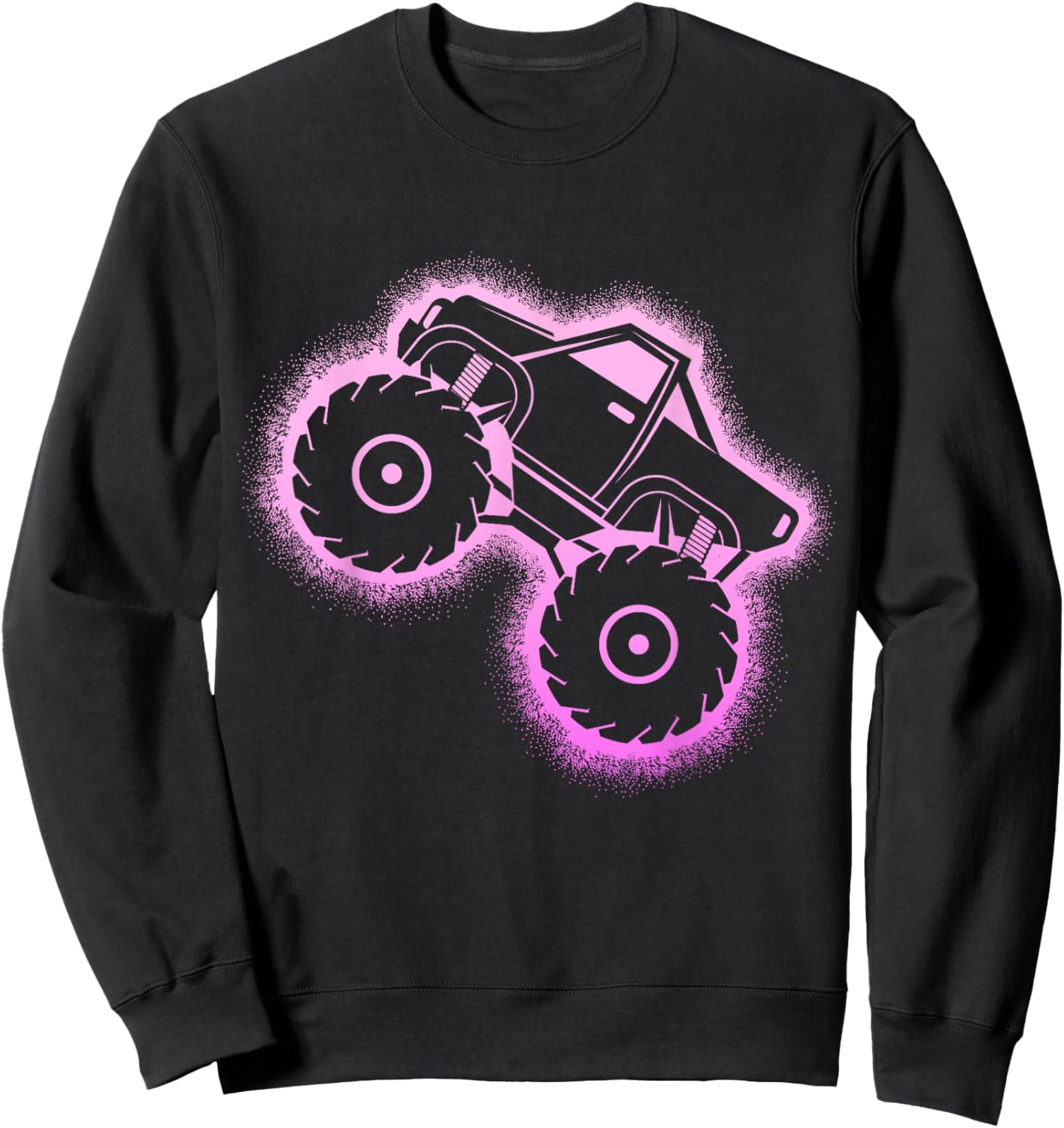 Monster Truck Girls Ladies Sweatshirt - Sweatshirt | Black