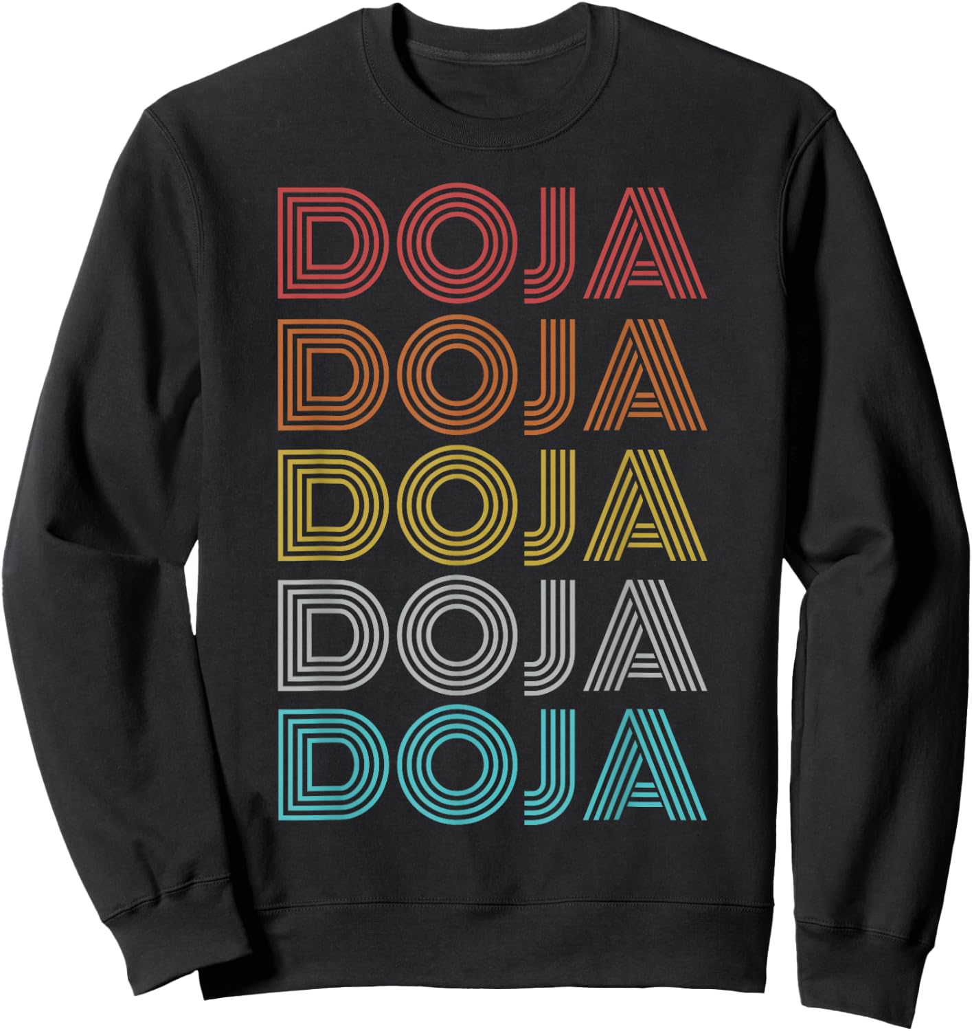 Doja Shirt Vintage Retro Apparel -Adult Retro Black Small Short Sleeve Sweatshirt - Sweatshirt | Black
