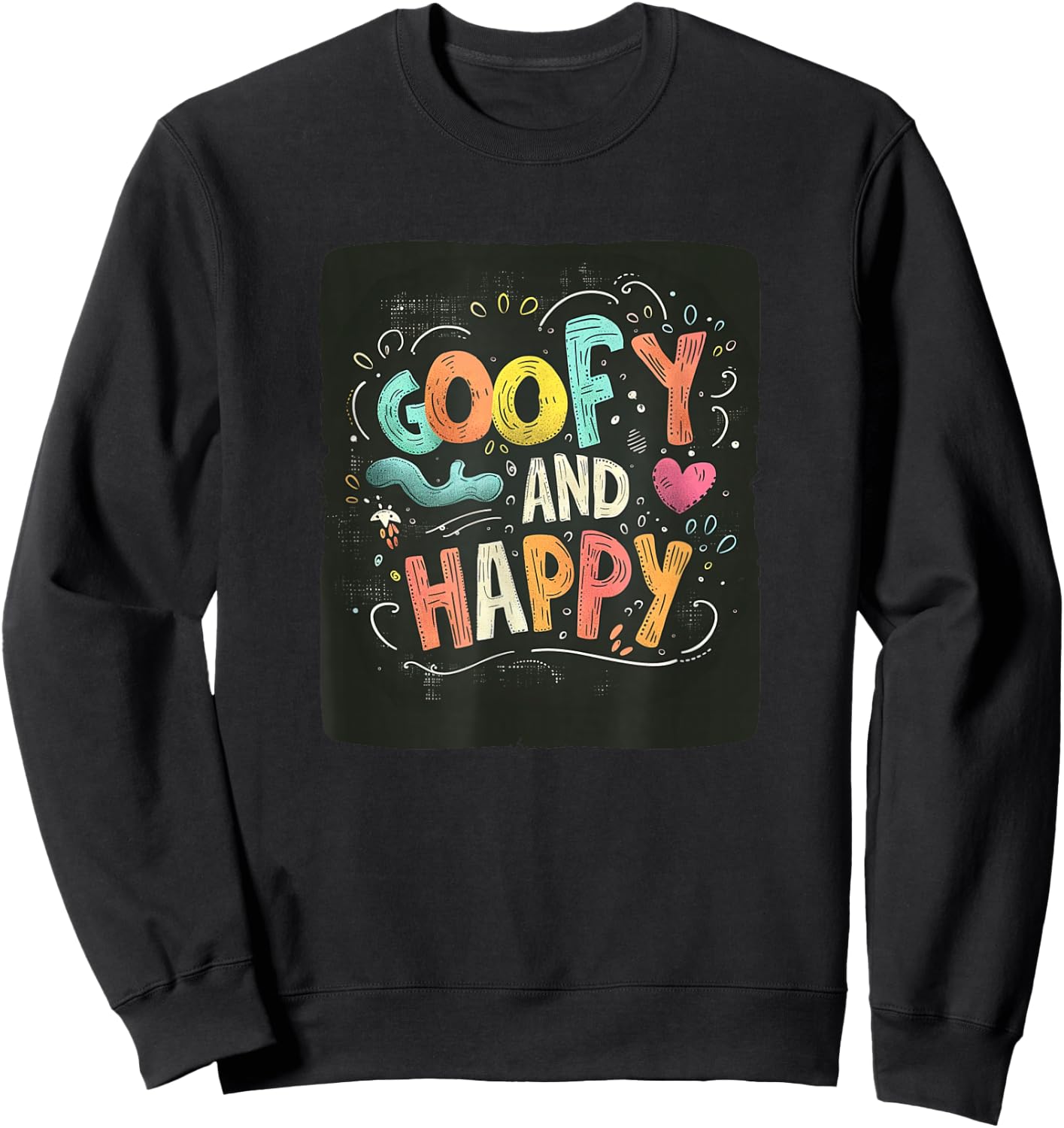 Cool Goofy and Happy Speech Costume for Adults and Kids Sweatshirt - Sweatshirt | Black