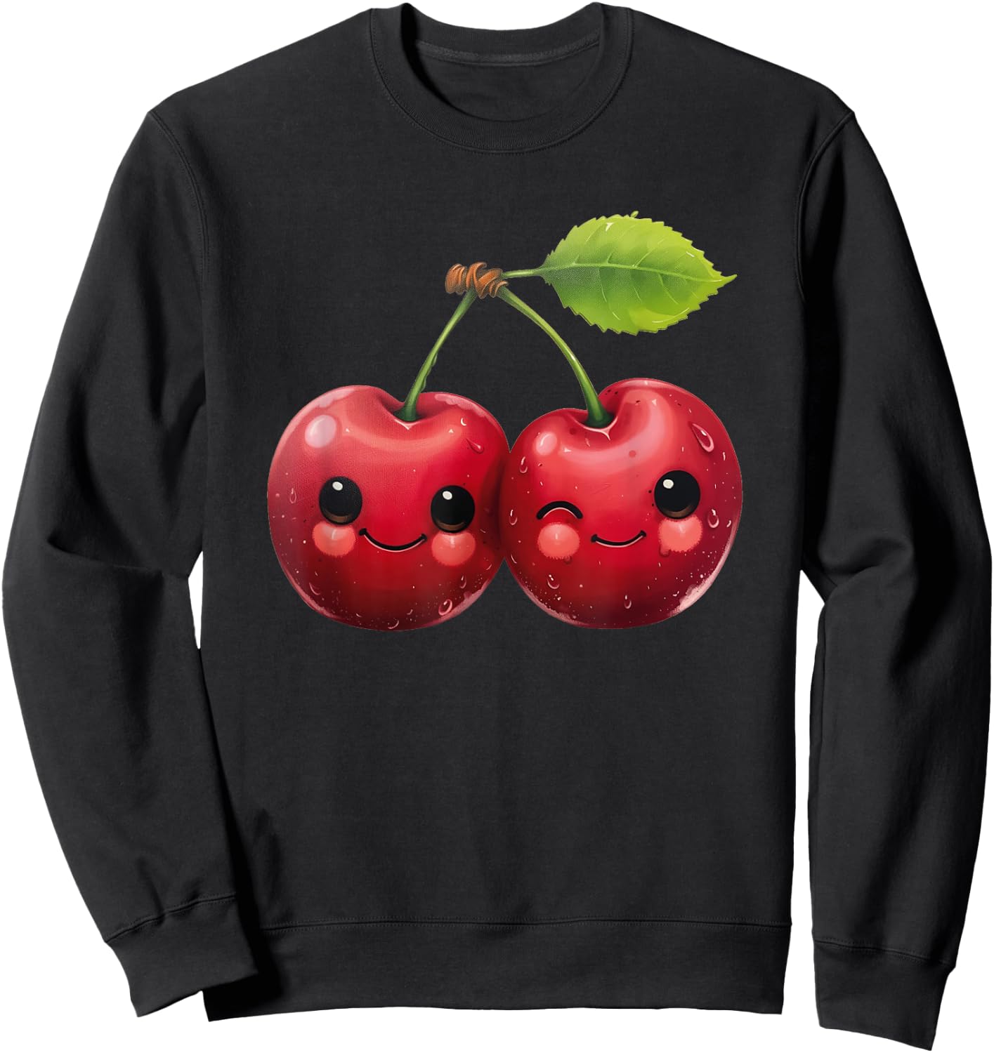 Funny Cherries Cherry Sweatshirt - Sweatshirt | Black