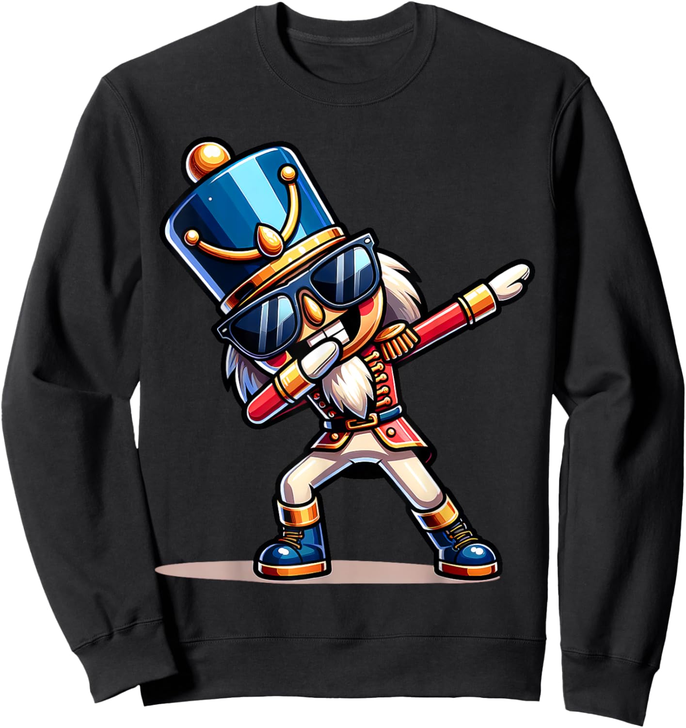Christmas Nutcracker Dabbing Boys Santa Xmas Funny Sweatshirt - Sweatshirt | Black