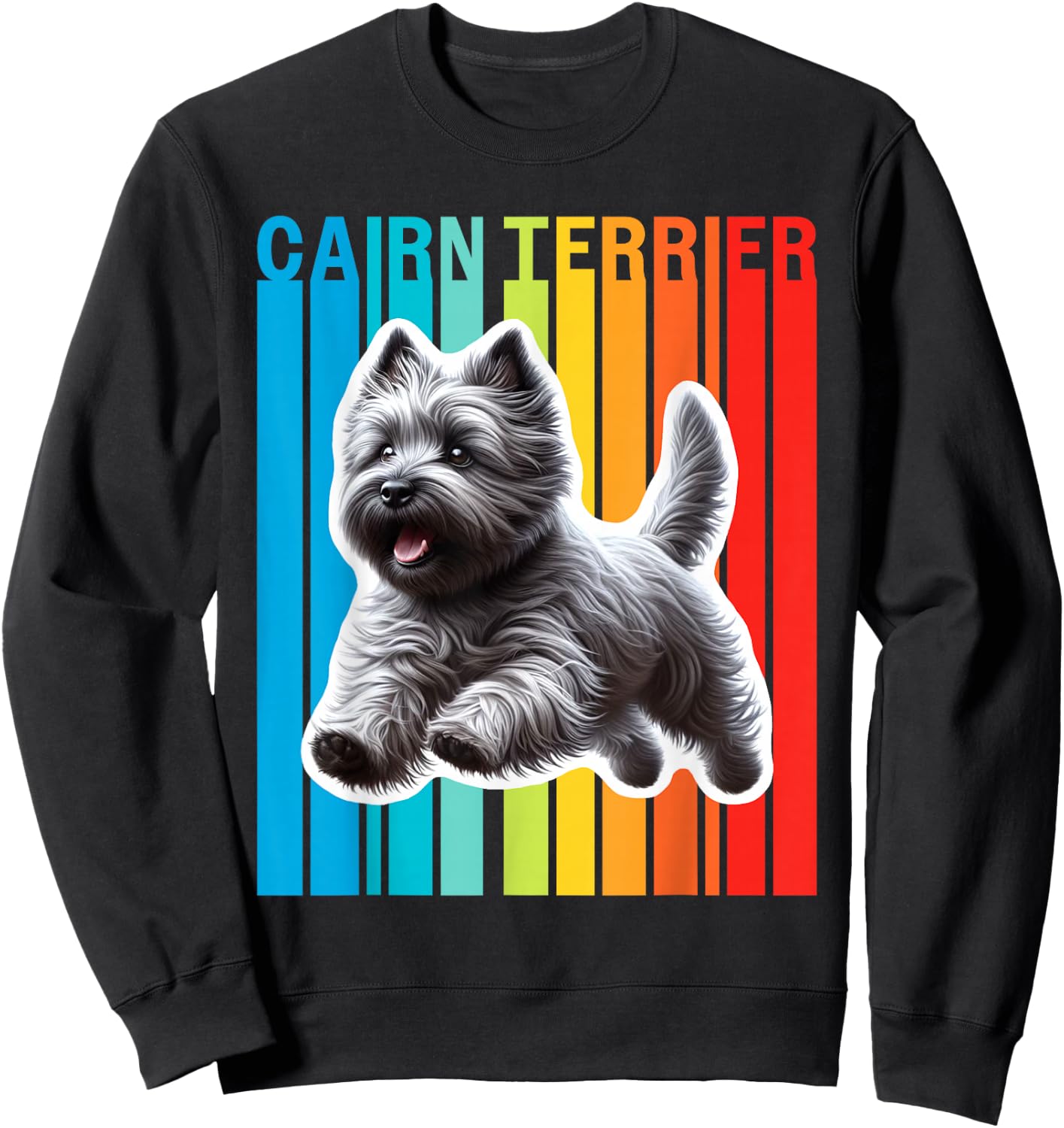 Colorful Cairn Terrier Sweatshirt - Sweatshirt | Black
