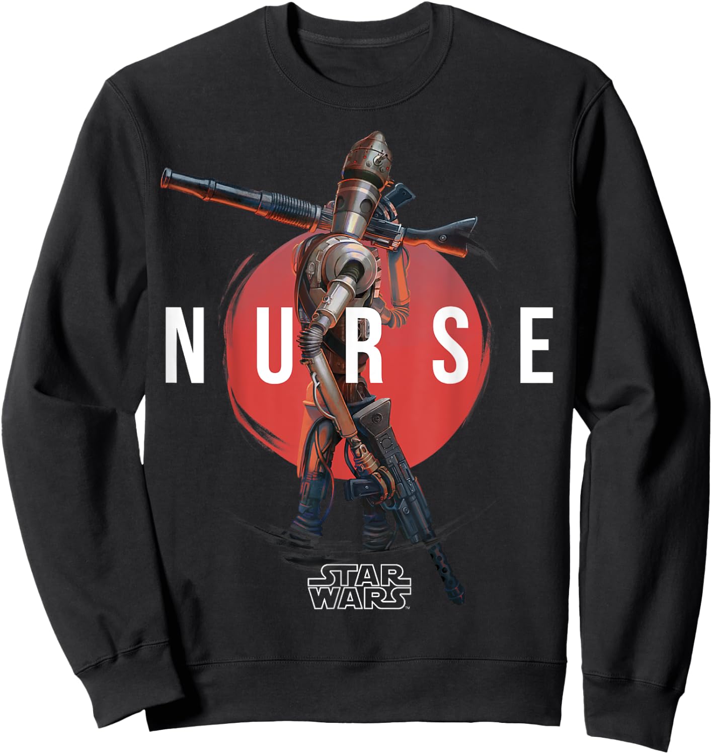 Star Wars The Mandalorian IG-11 Nurse Droid Red Sun Portrait Sweatshirt - Sweatshirt | Black