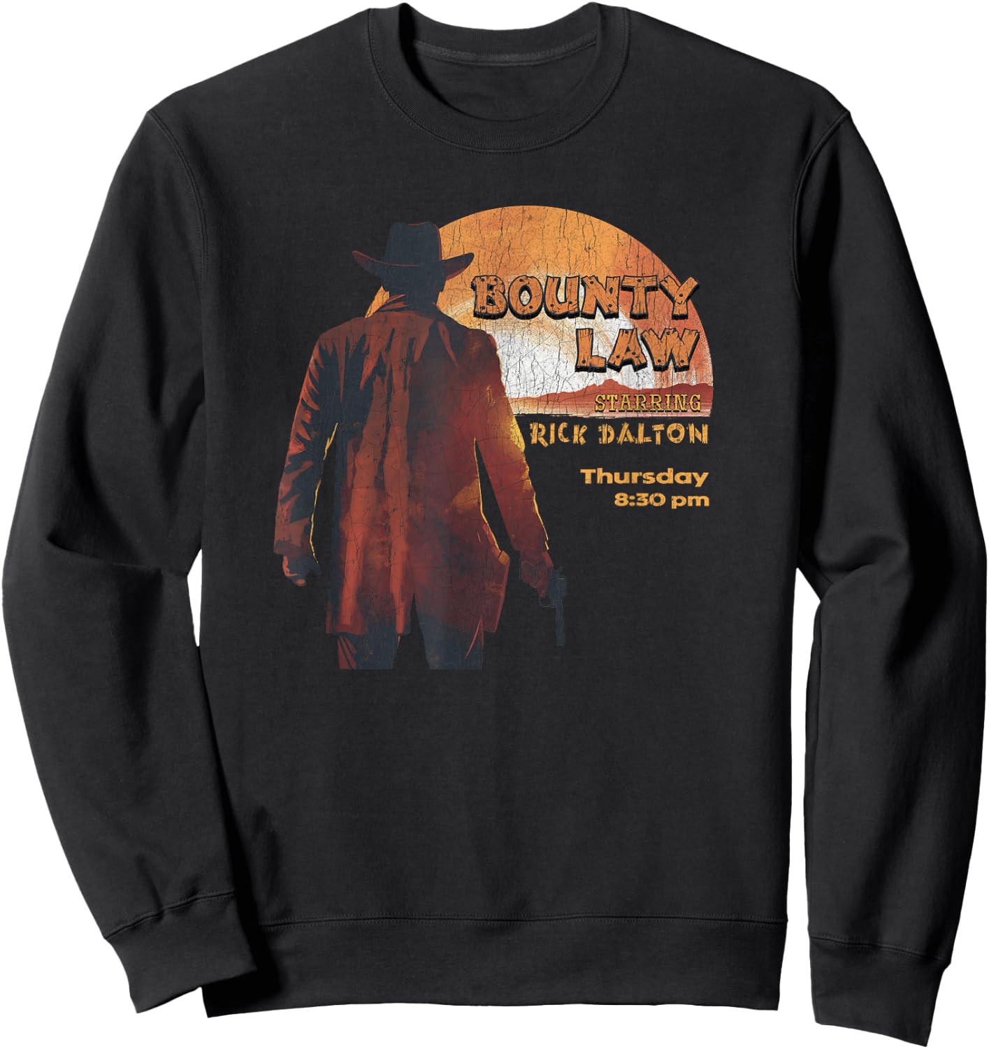Bounty Law | Classic Hollywood Movie Distressed Sweatshirt - Sweatshirt | Black