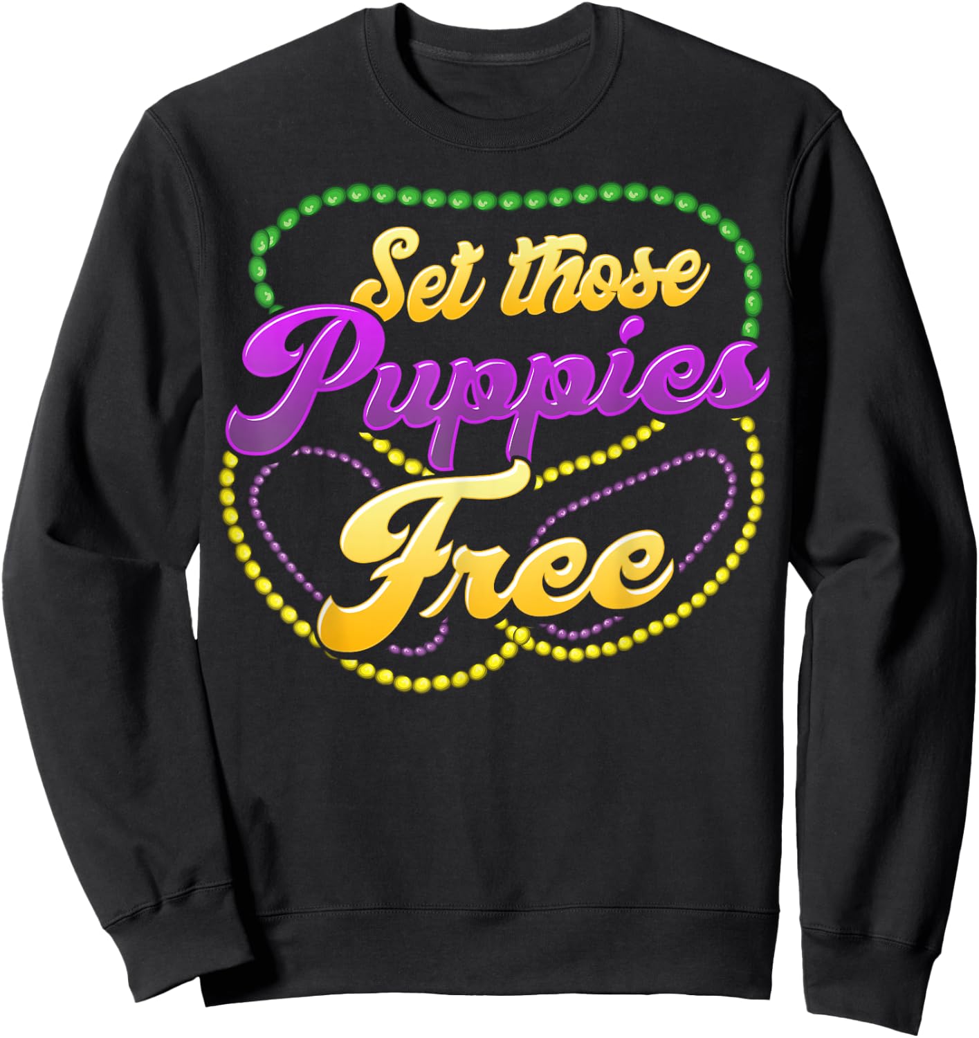 Mardis Gras Festival Beads, Boobs. Sweatshirt - Sweatshirt | Black
