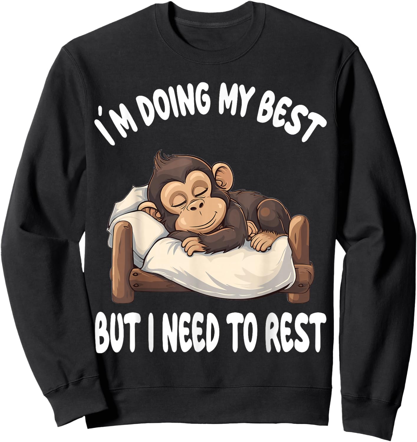 Monkey Ape Official Sleepshirt Pajamas Nightgown Sweatshirt - Sweatshirt | Black