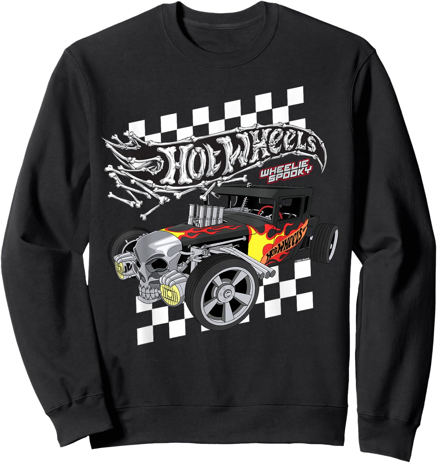 Hot Wheels - Bone Shaker Wheelie Spooky Sweatshirt - Sweatshirt | Black