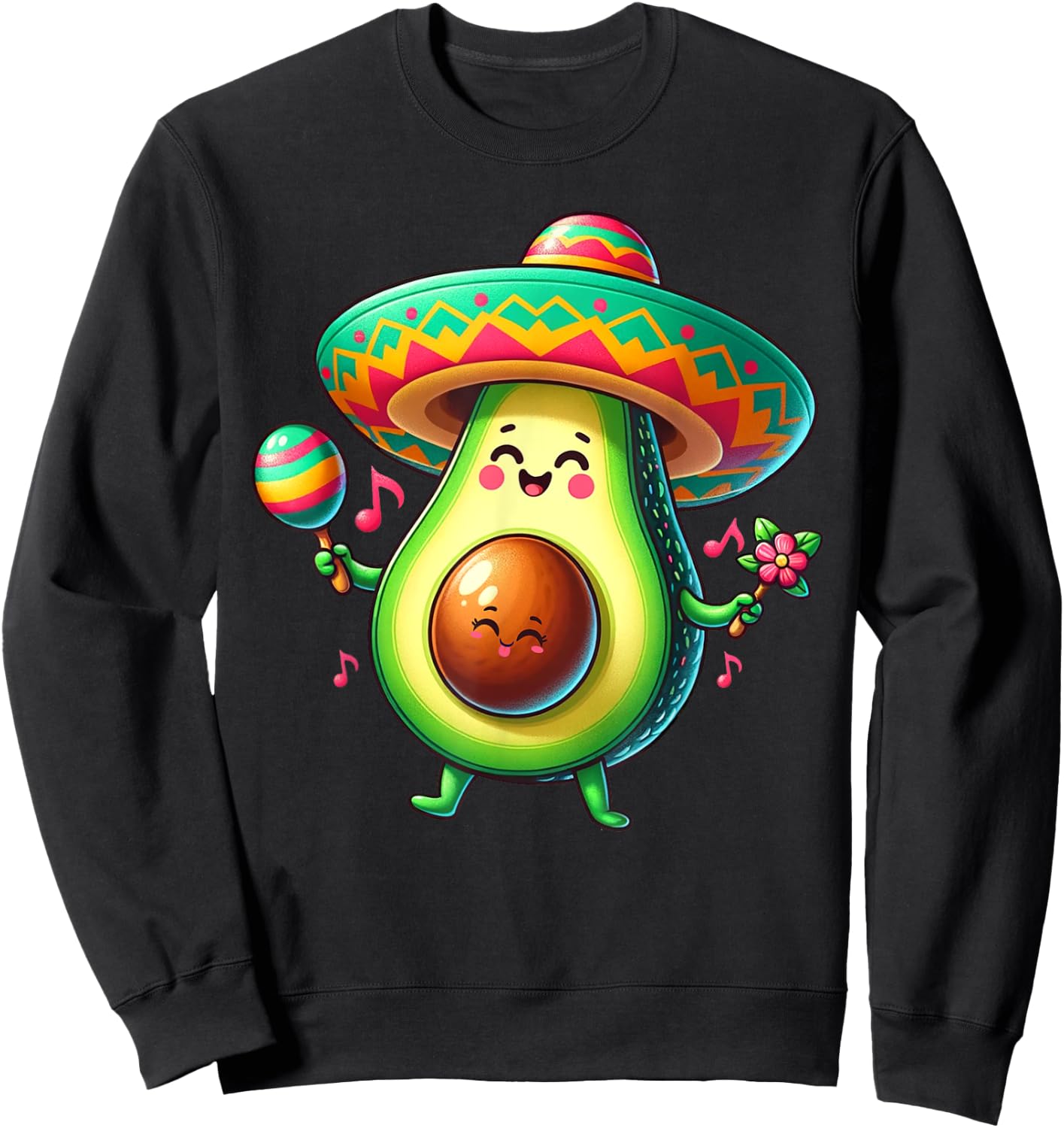 Pregnancy mom to be Avocado Pregnant Mamacado Cinco De Mayo Sweatshirt - Sweatshirt | Black