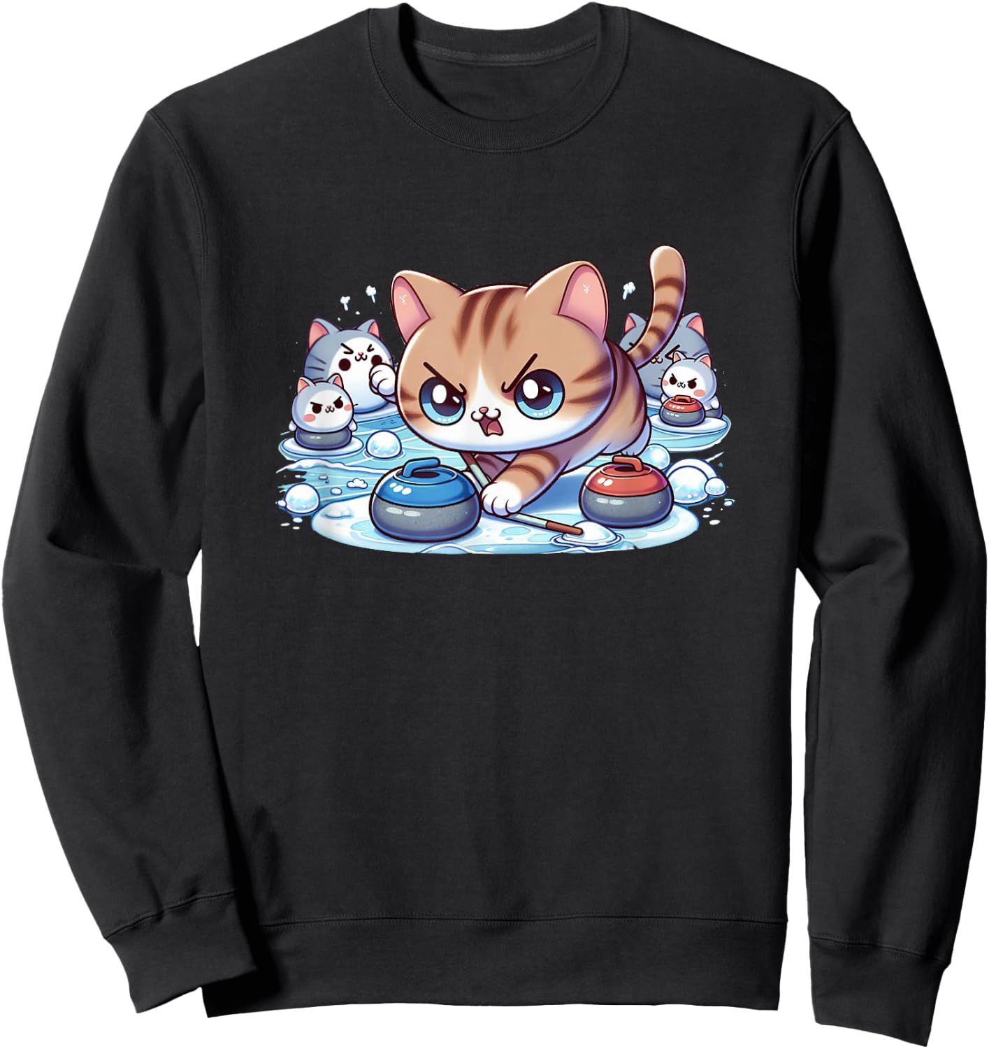 Cats Curling Sweatshirt - Sweatshirt | Black