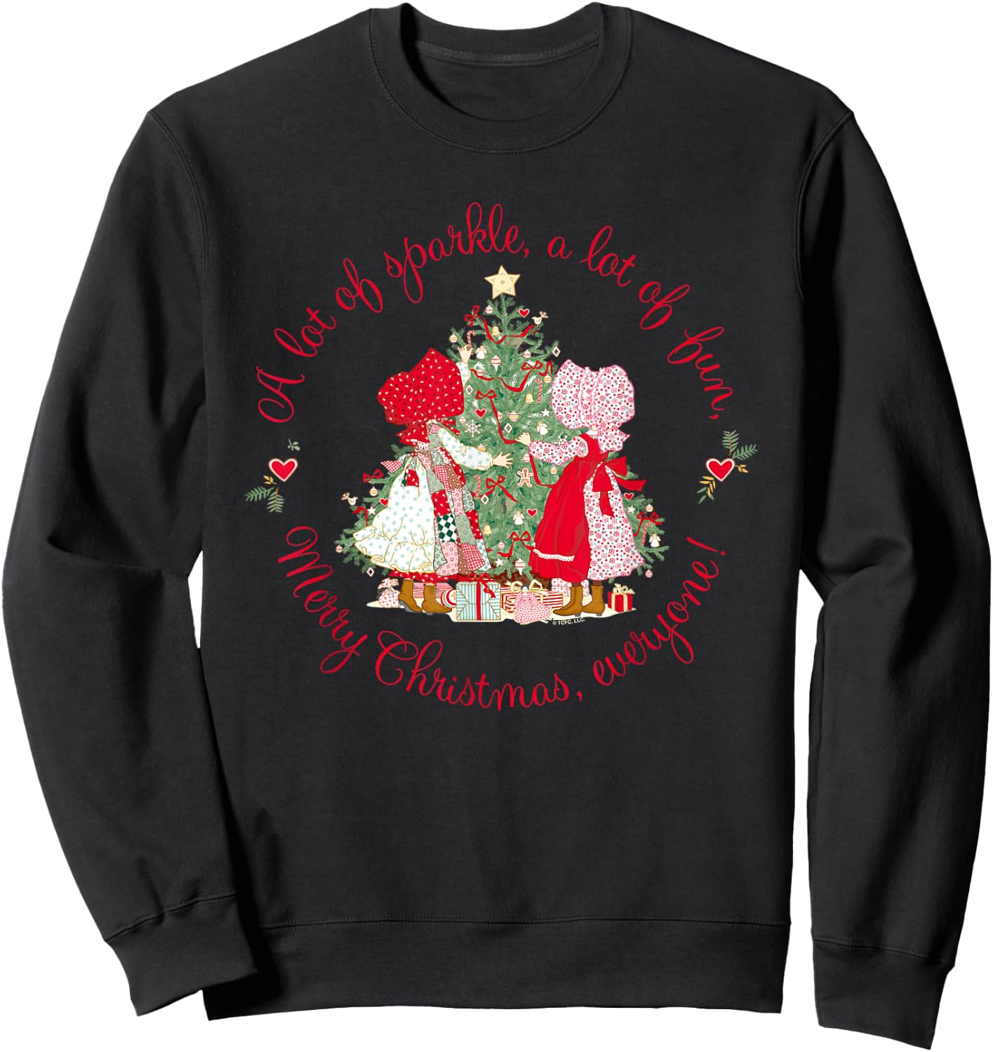 Holly Hobbie Classic Christmas Sparkle And Fun Sweatshirt - Sweatshirt | Black