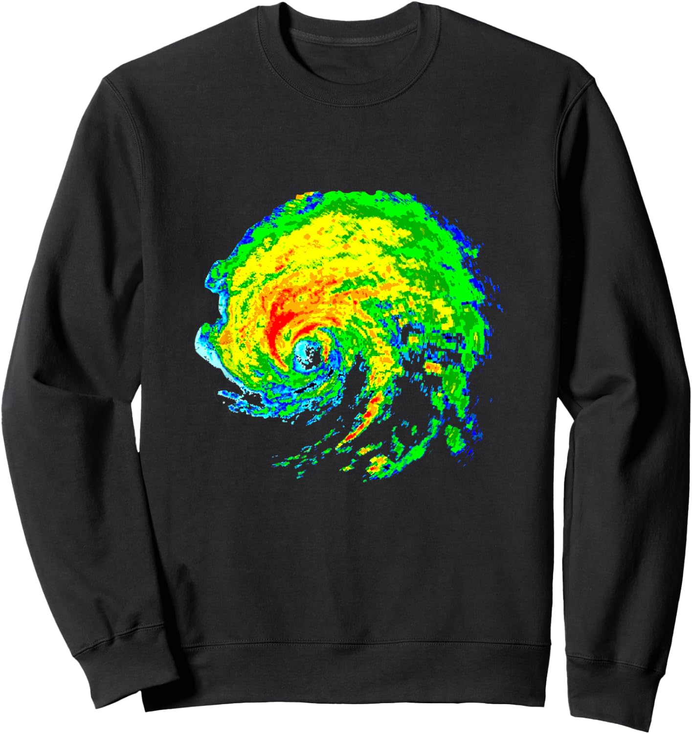 Meteorologist Storm Chasing Weather Radar Image Sweatshirt - Sweatshirt | Black