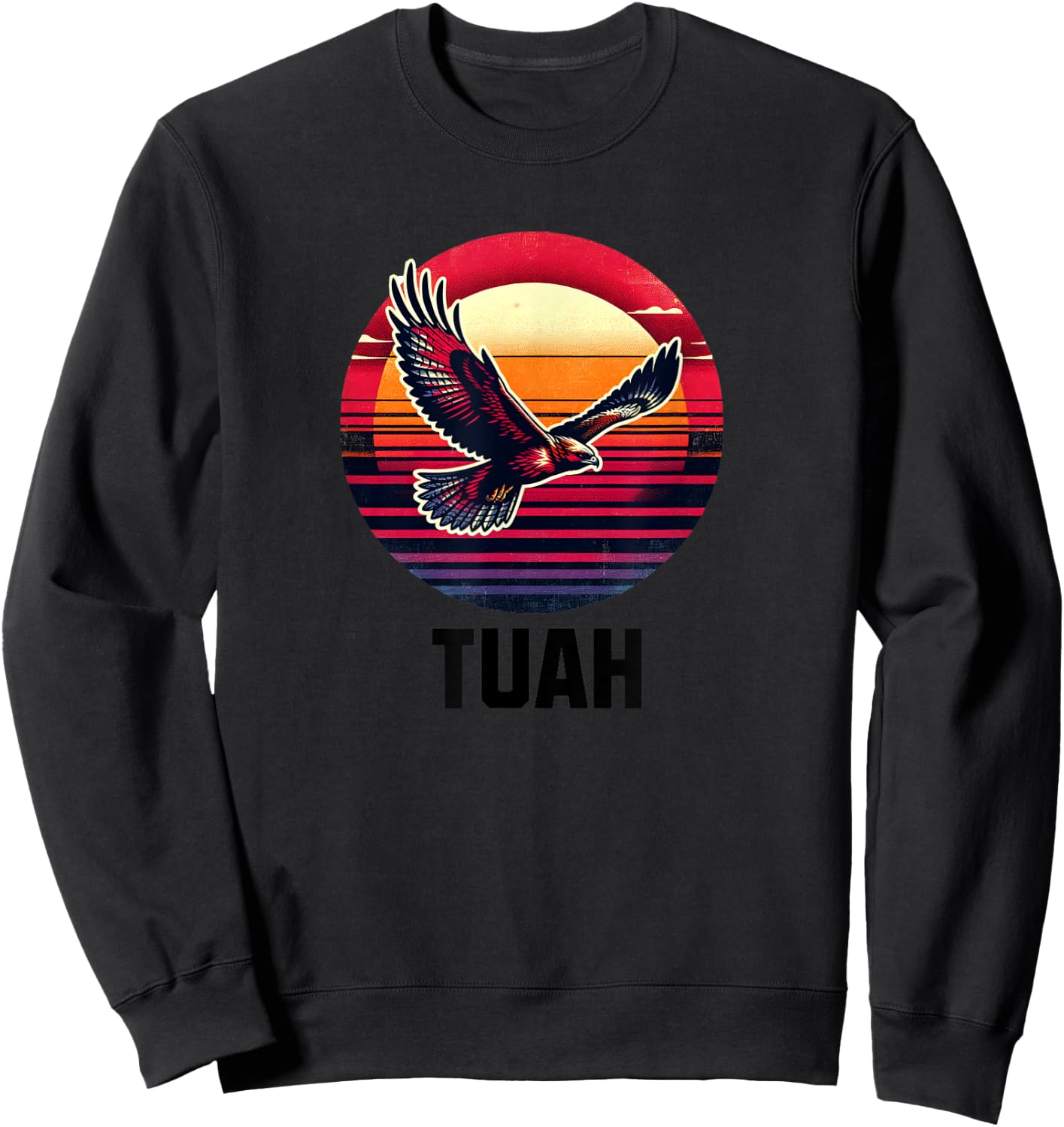 HAWK TUAH HAWK TUSH , Small, Grey Sweatshirt - Sweatshirt | Black