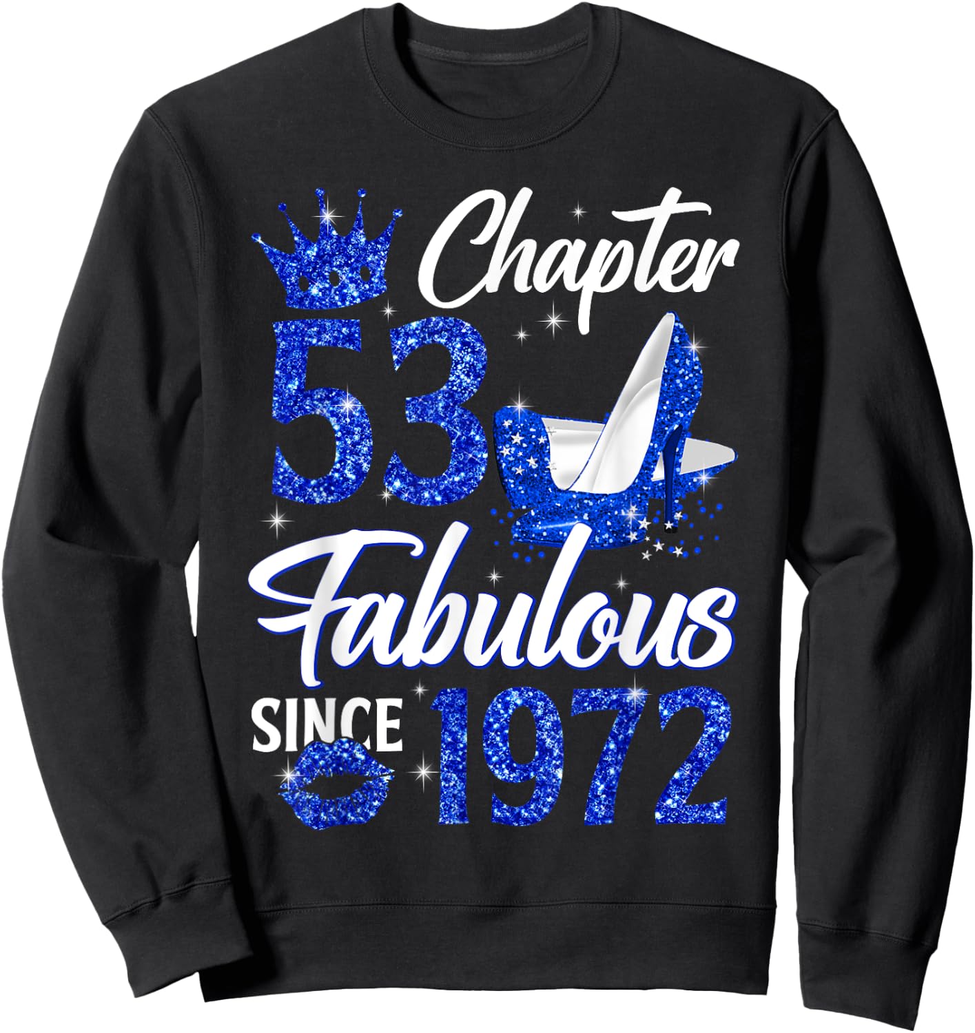 Chapter 53 Fabulous Since 1972 53rd Leopard Birthday Queen Sweatshirt - Sweatshirt | Black