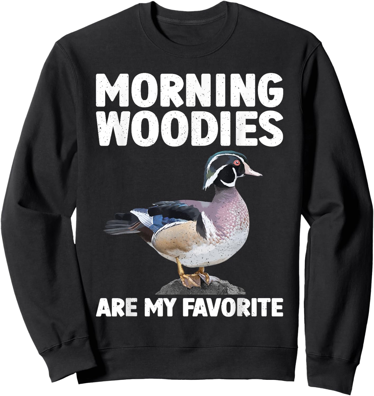 Unique Duck Hunting Art Women Hunter Duck Hunting Sweatshirt - Sweatshirt | Black