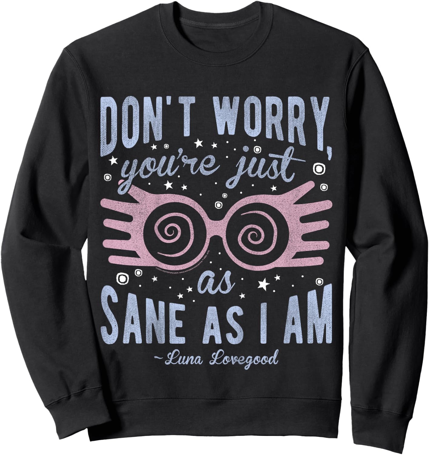 Kids Harry Potter Luna You're Just As Sane As I Am Quote Sweatshirt - Sweatshirt | Black