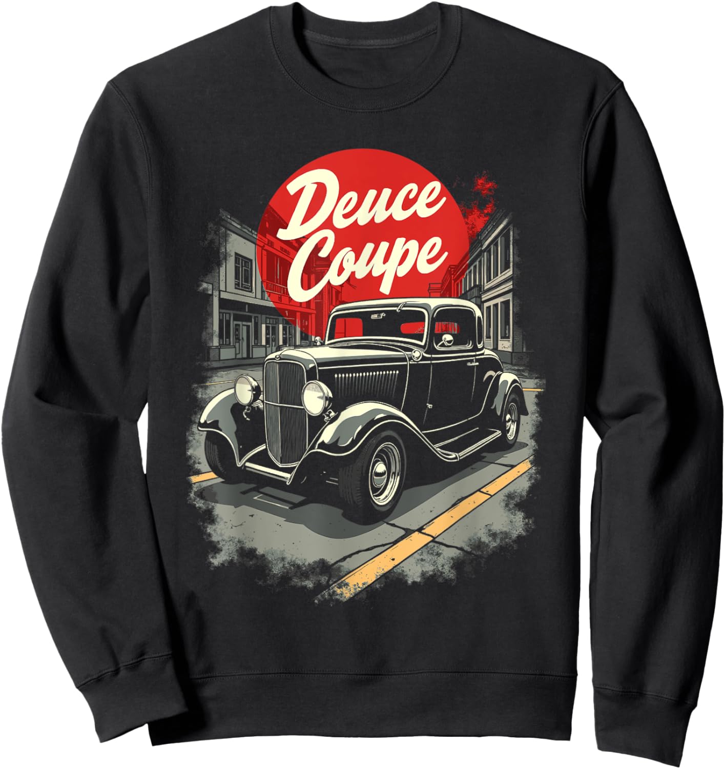 1932 American Classic 3 Window Deuce Coupe Hot Rod Deuce Sweatshirt - Sweatshirt | Black