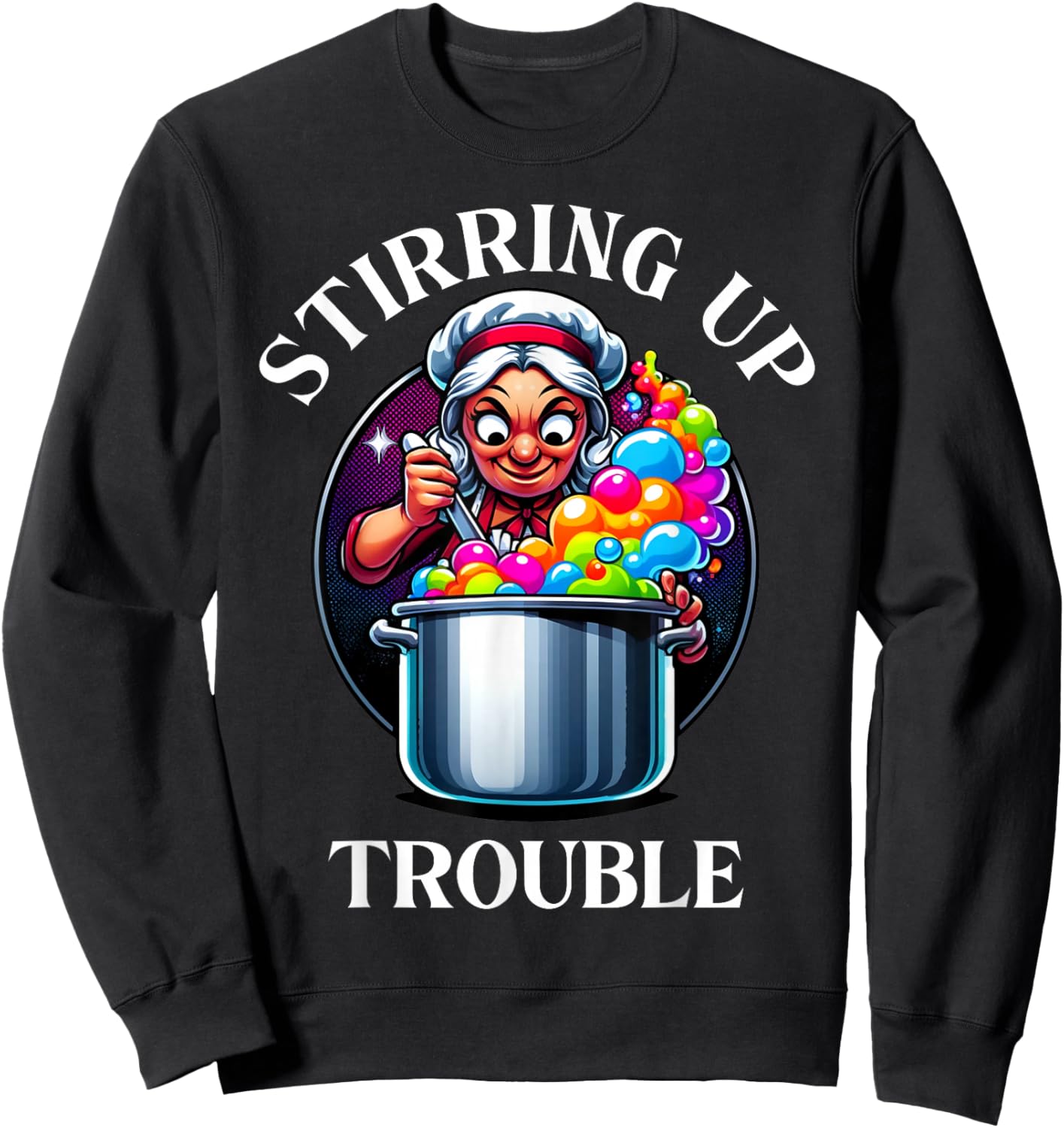 Funny Lunch Lady School Aide Appreciation Graphic Sweatshirt - Sweatshirt | Black